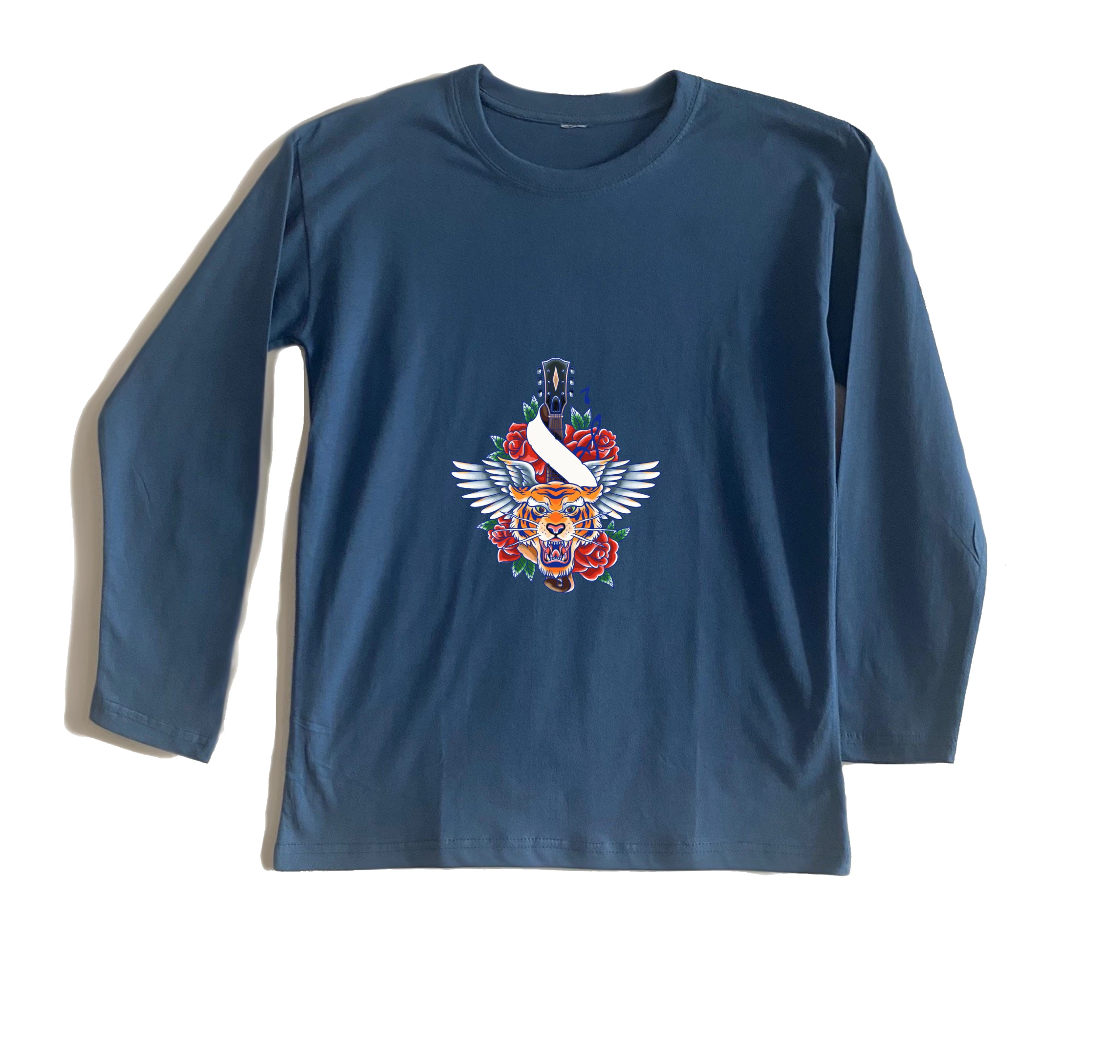 חולצה ארוכה קעקוע טייגר חולצה ארוכה קעקוע טייגר