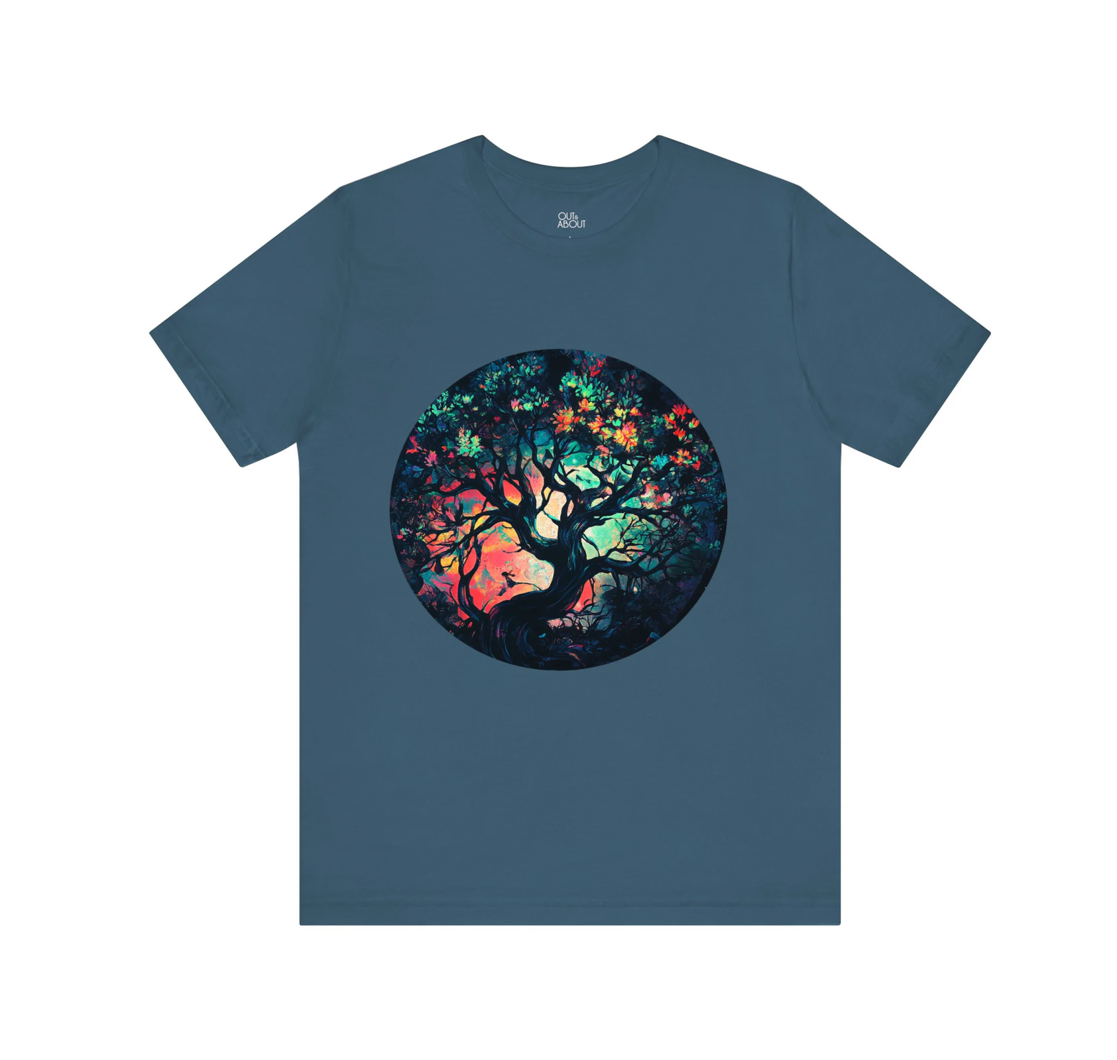 בייסיק טי Anime tree – XL, כחול פטרול