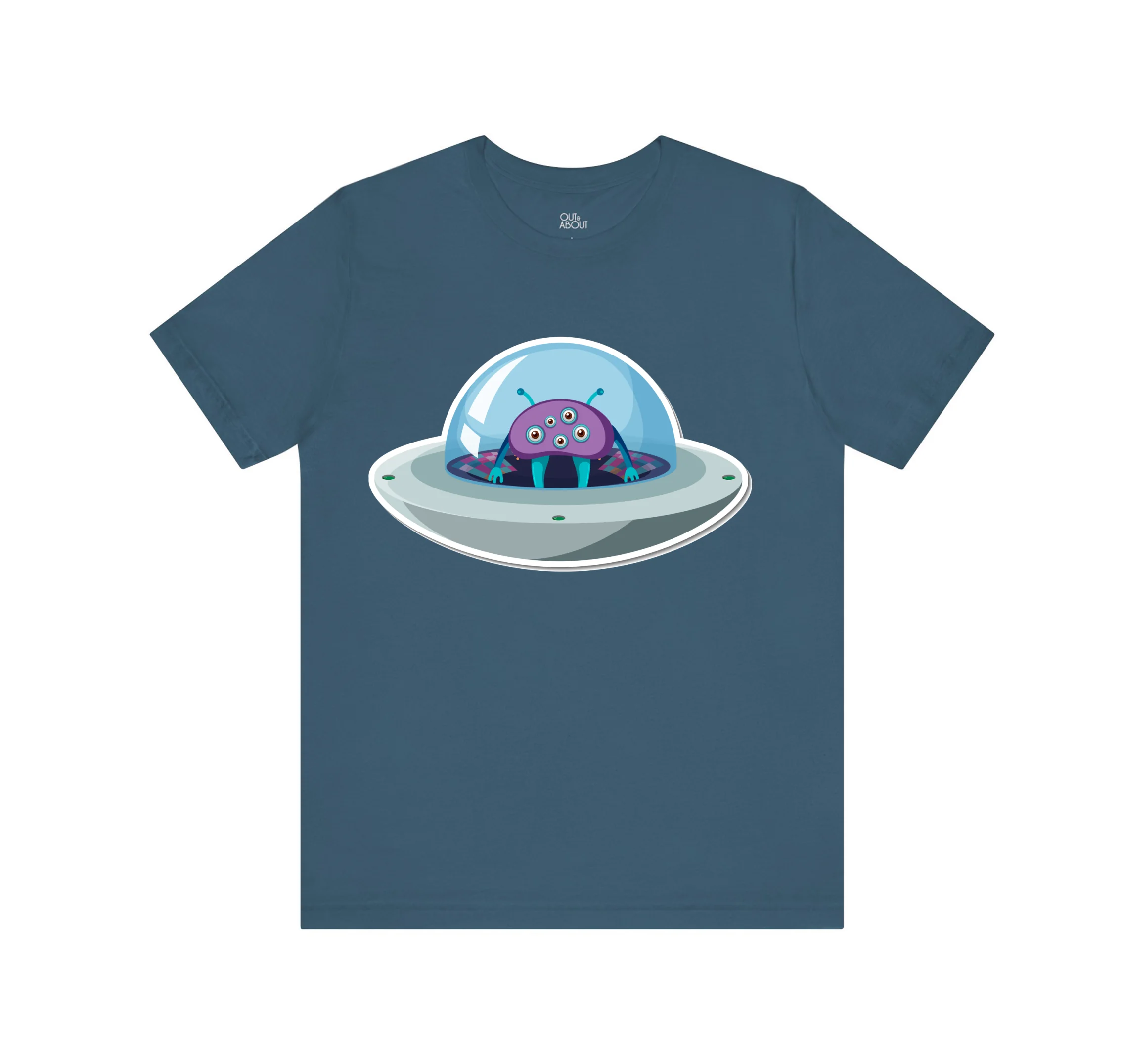 חולצה חייזר בחללית חולצה חייזר בחללית