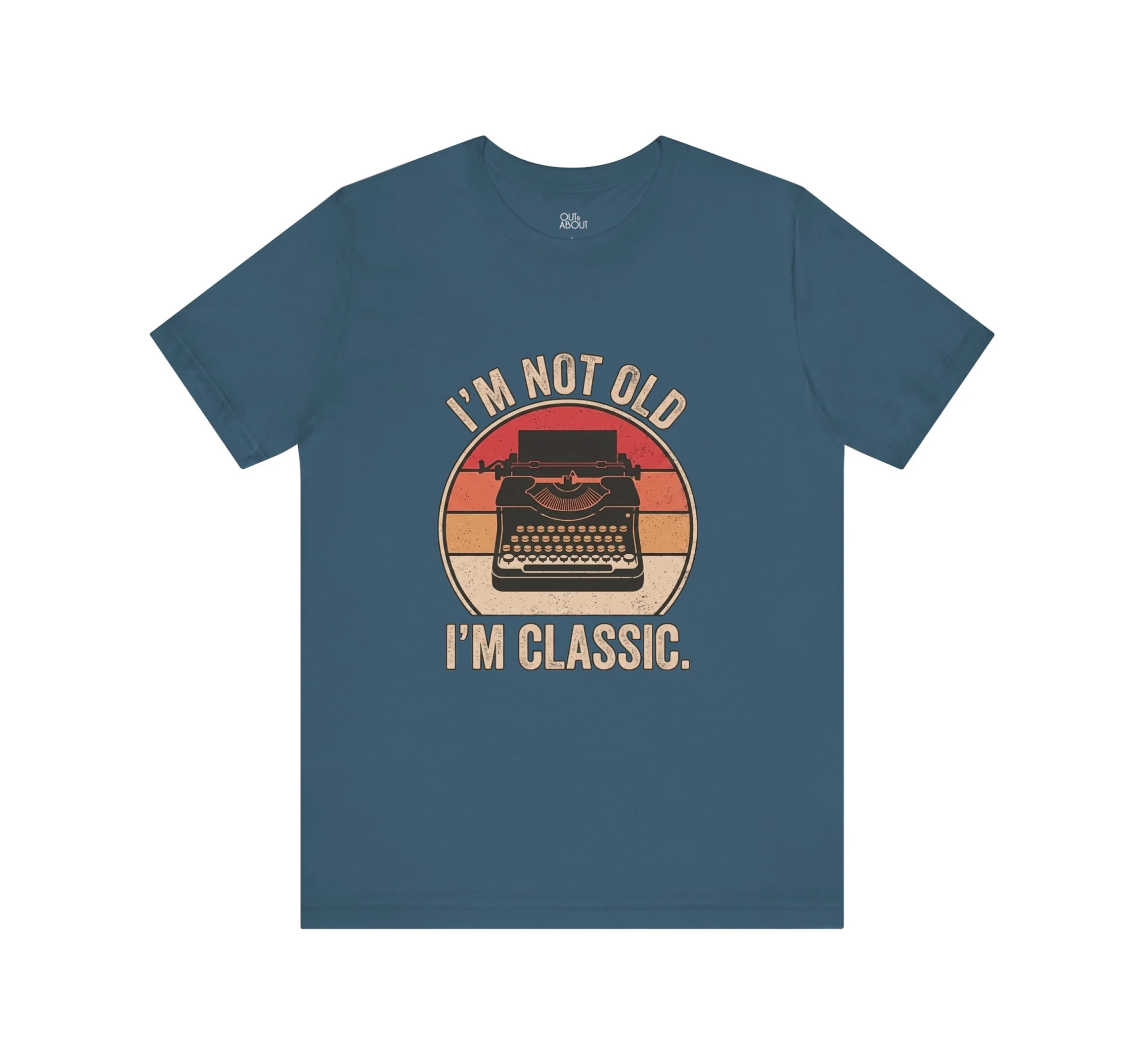בייסיק טי not old classic sewing - כחול פטרול, 3XL