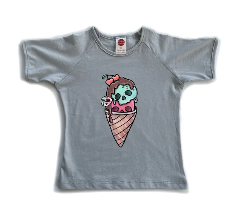 חולצת ילדים ice cream skull