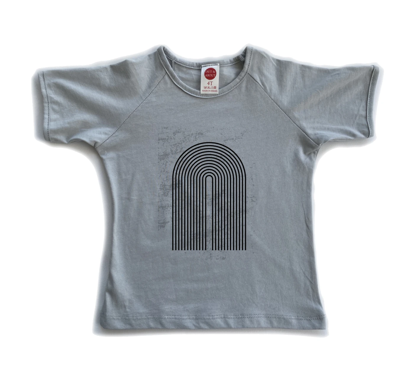 חולצת ילדים קשת רטרו מונוכרום