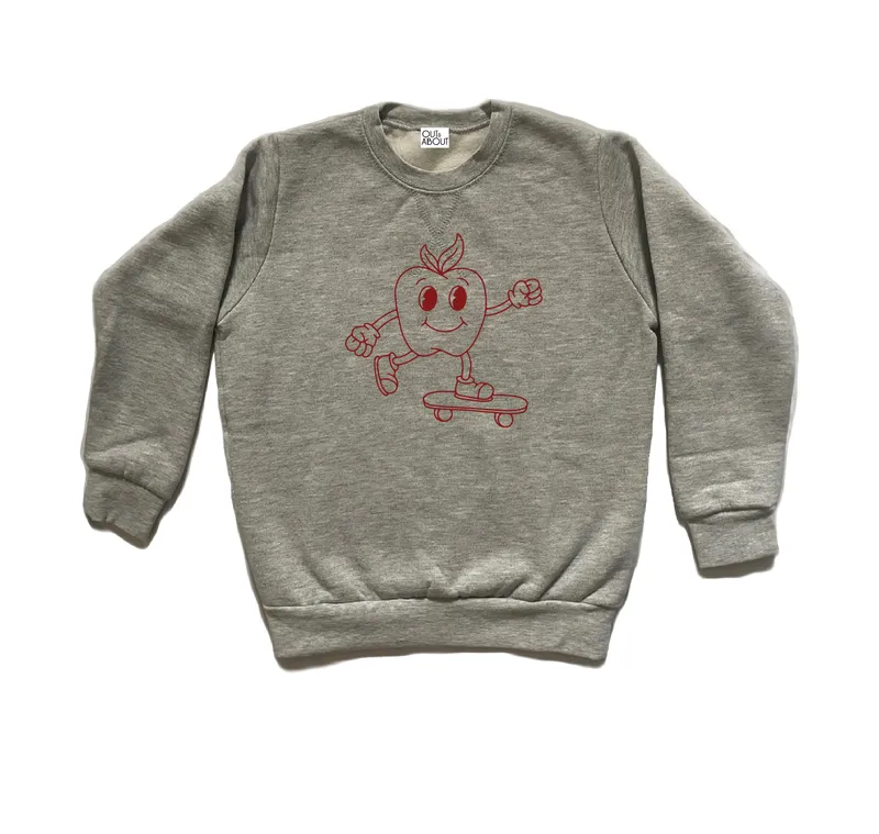 Skater apple sweatshirt