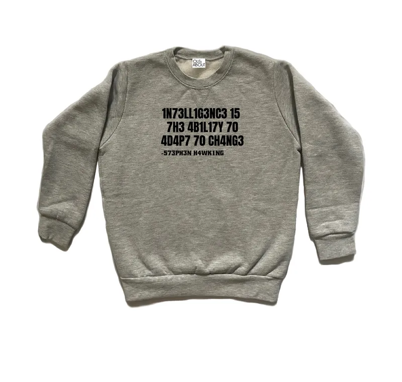 Intelligence hawking numbers sweatshirt