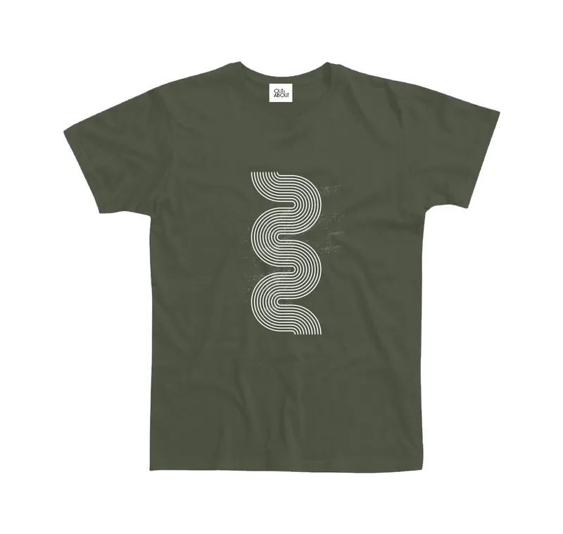 Basic T-shirt wave retro