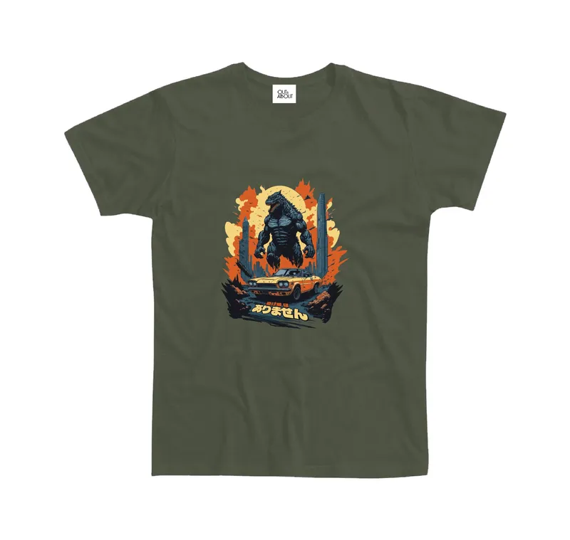 Basic T-shirt Godzilla car