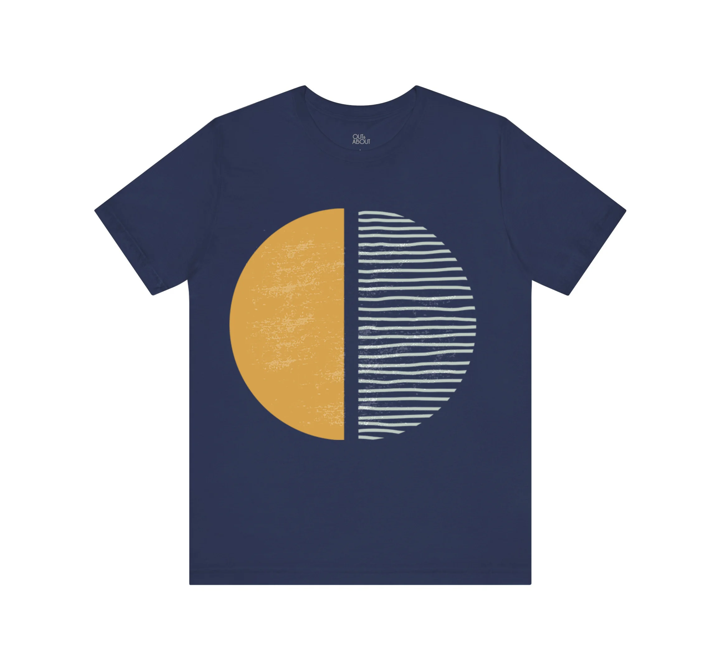 בייסיק טי אבסטרקטי 15 - 2XL, כחול נייבי