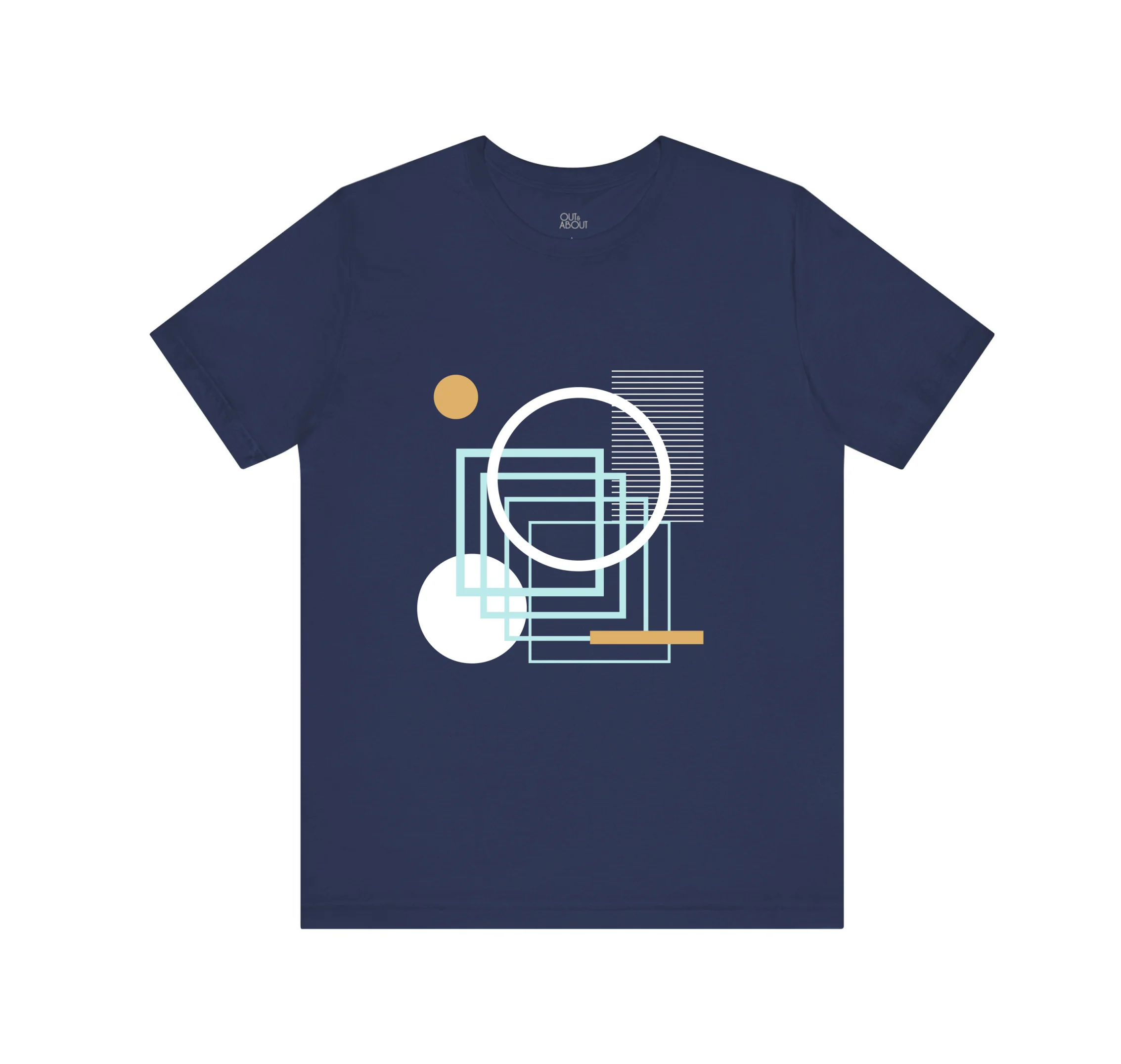 בייסיק טי אבסטרקטי 16 - M, כחול נייבי