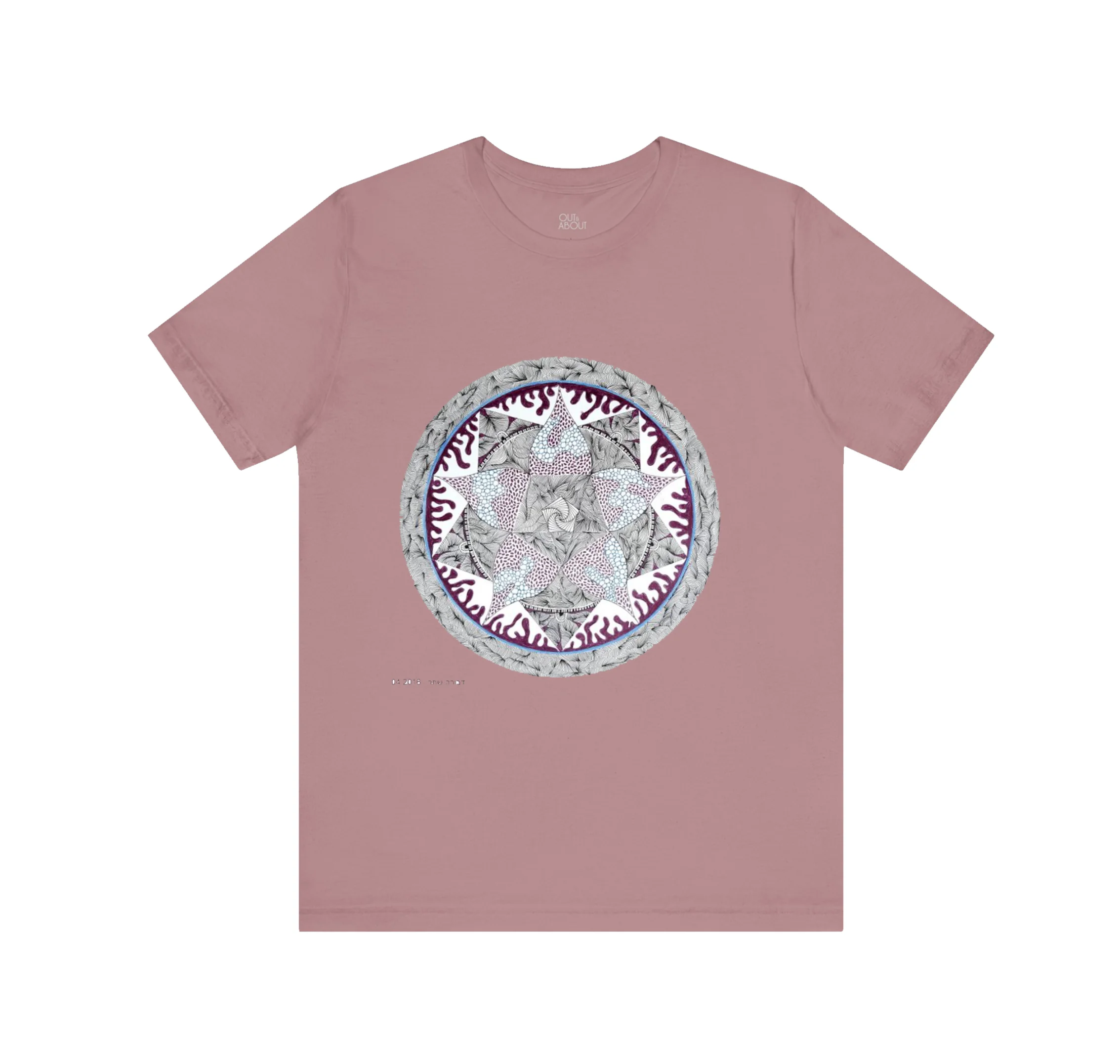 חולצה מנדלה מסגרת עגולה חולצה מנדלה מסגרת עגולה