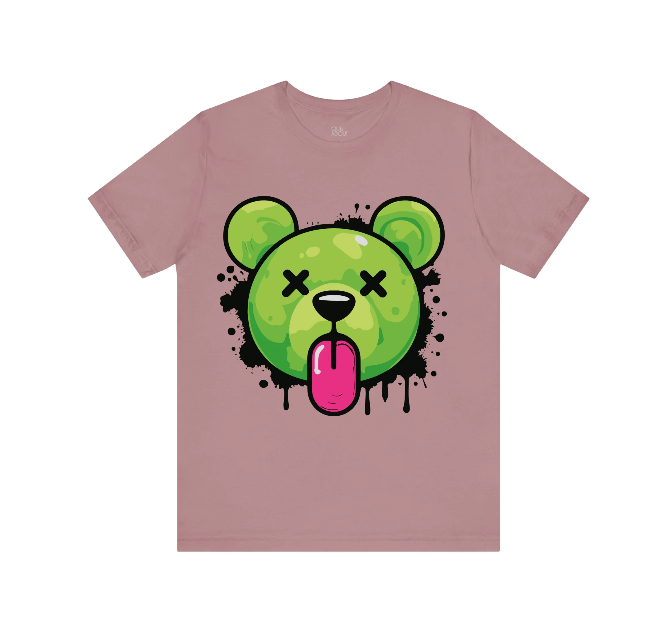 חולצה דובי ירוק בעיצוב גרפי חולצה דובי ירוק בעיצוב גרפי