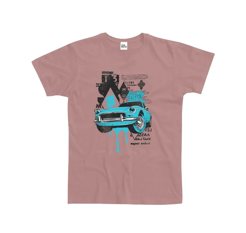 Basic T-shirt retro blue car