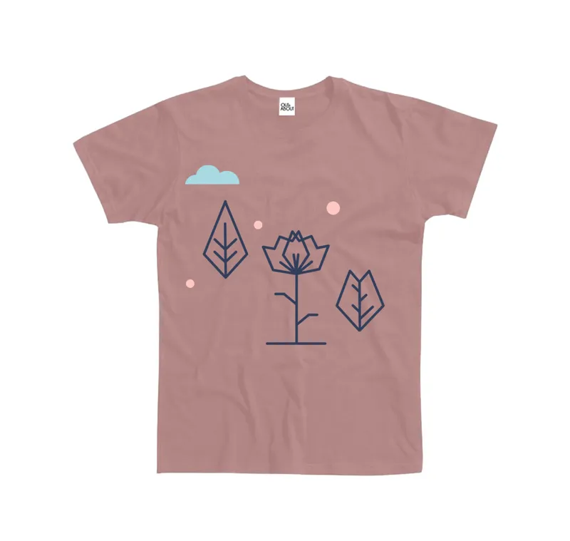 Basic geometric flower tee