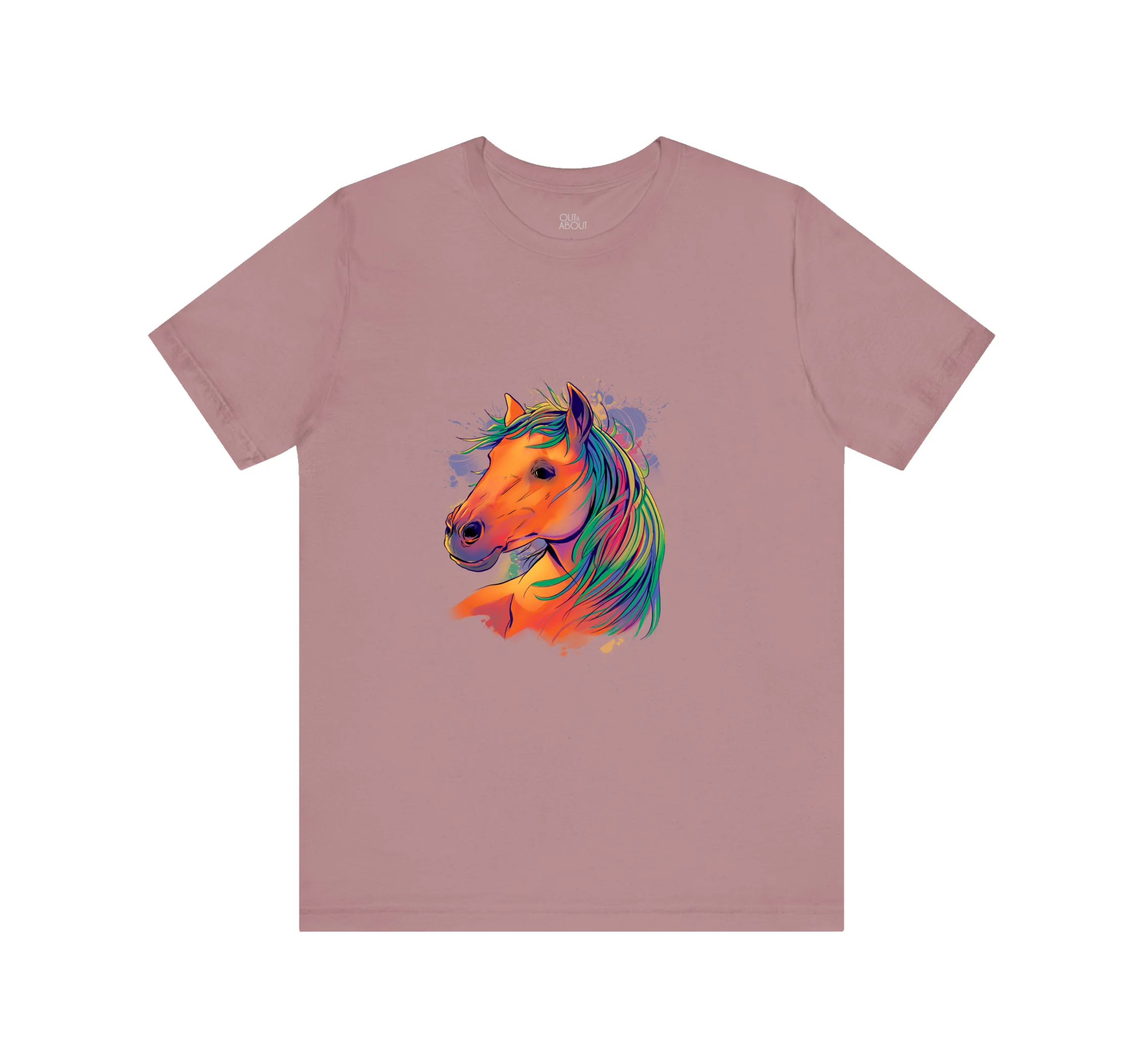 חולצה סוס צבעי מים חולצה סוס צבעי מים