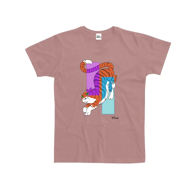 Basic color cat tee