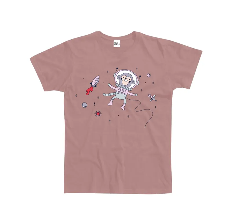 Basic T-shirt Monkey in Space