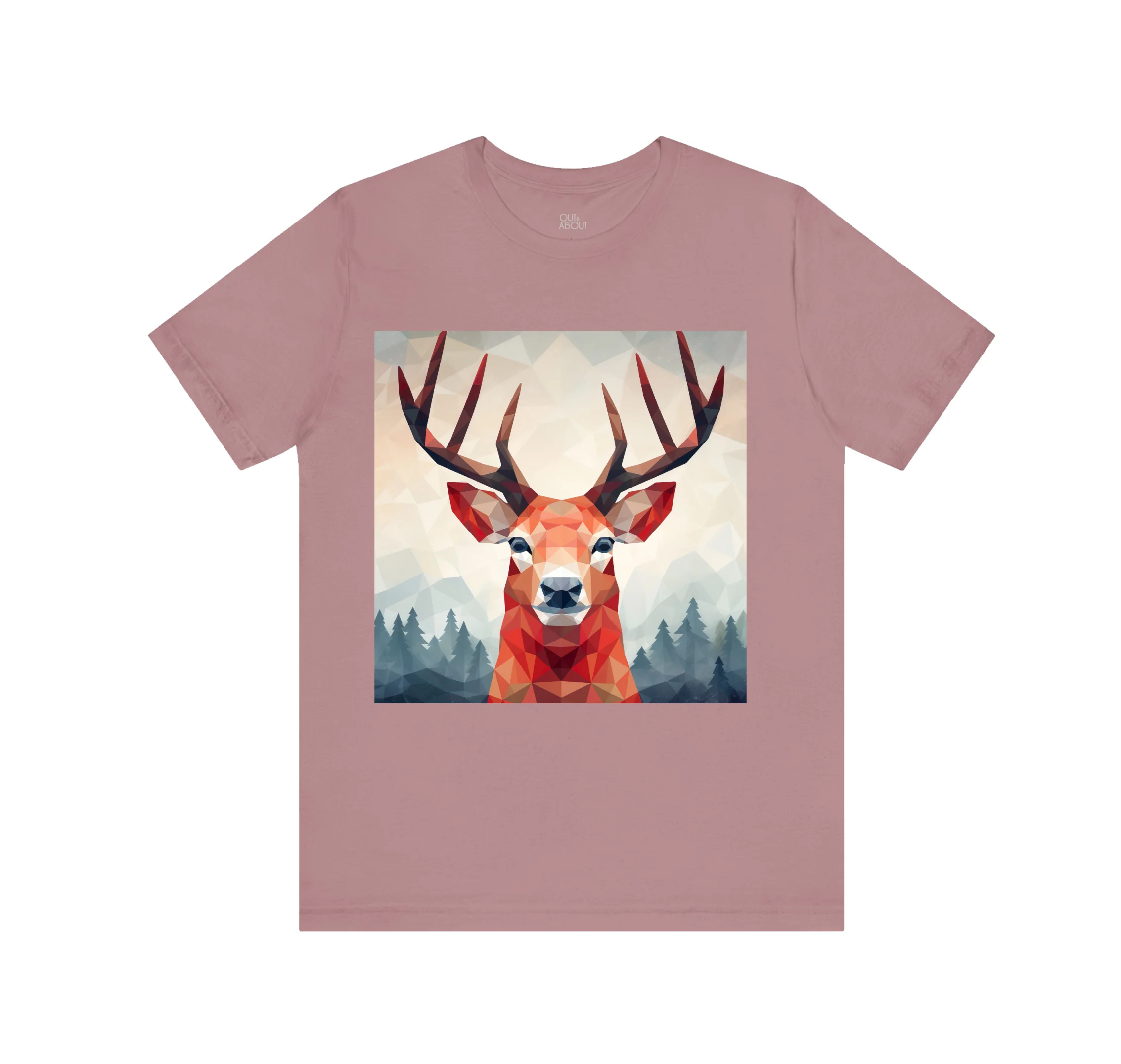 בייסיק טי Triangulated deer 4 בייסיק טי Triangulated deer 4