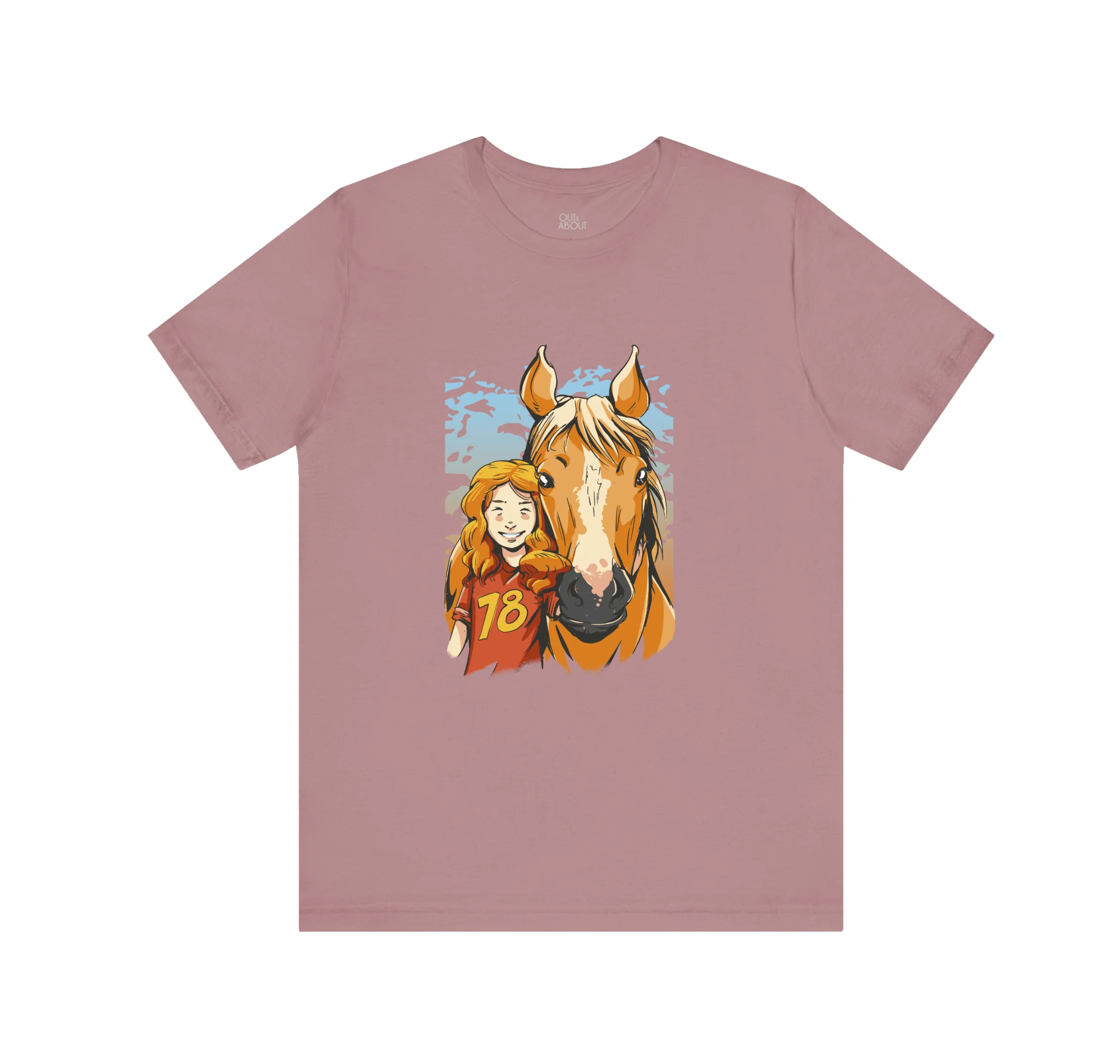 בייסיק טי ילדה וסוס