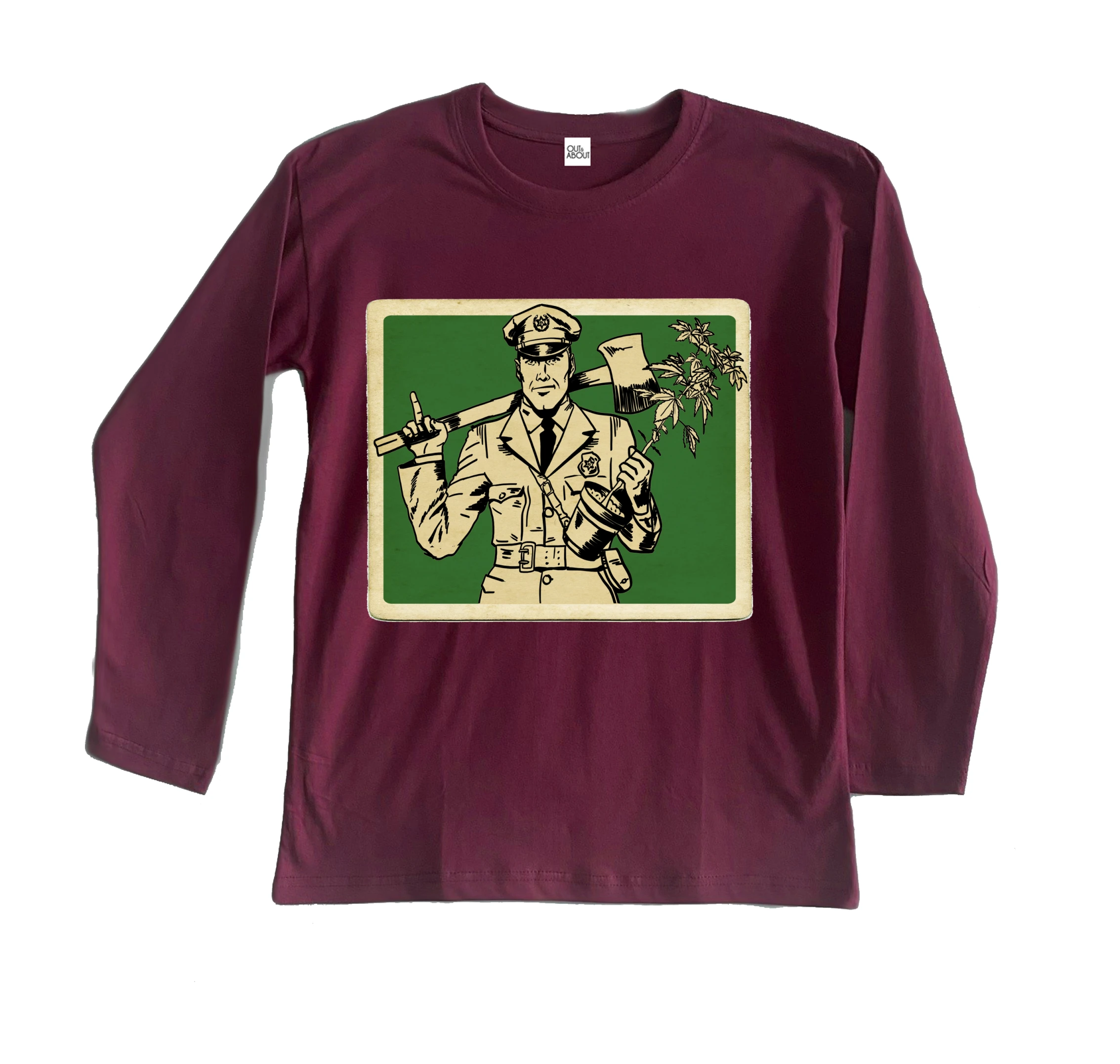 חולצה ארוכה שוטר ועציץ חולצה ארוכה שוטר ועציץ