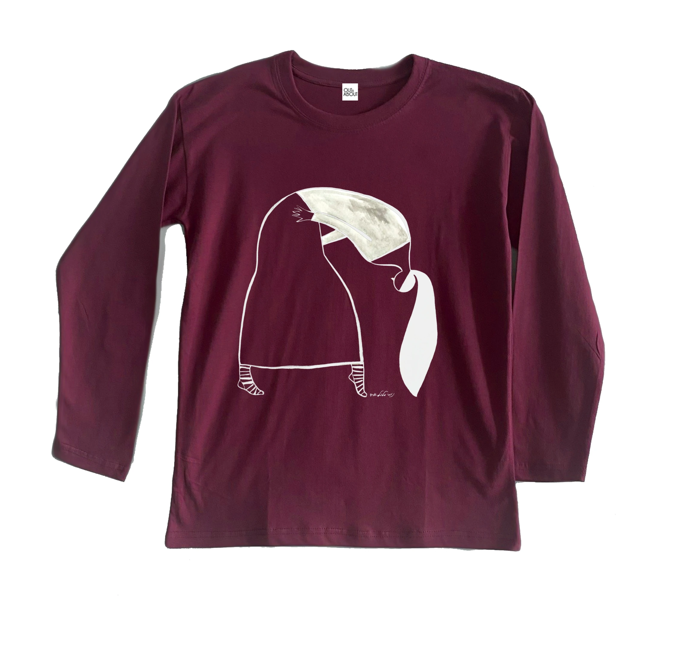 חולצה ארוכה אישה מתכופפת חולצה ארוכה אישה מתכופפת