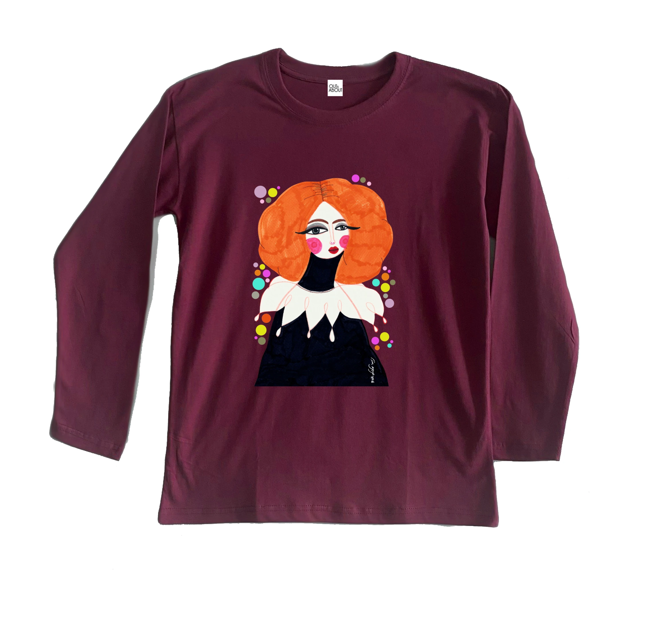 חולצה ארוכה אישה רטרו חולצה ארוכה אישה רטרו