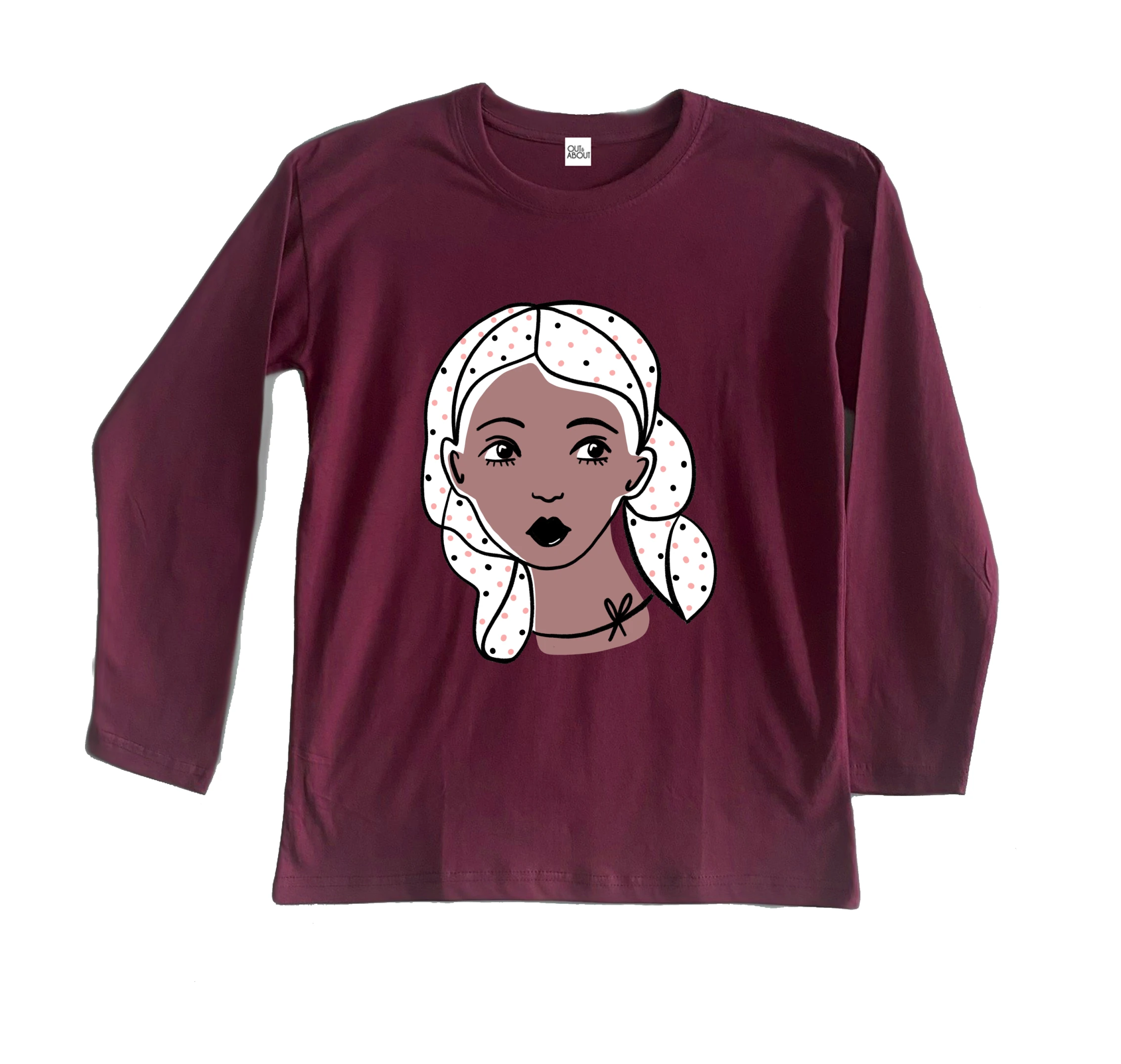 חולצה ארוכה polka dot girl חולצה ארוכה polka dot girl