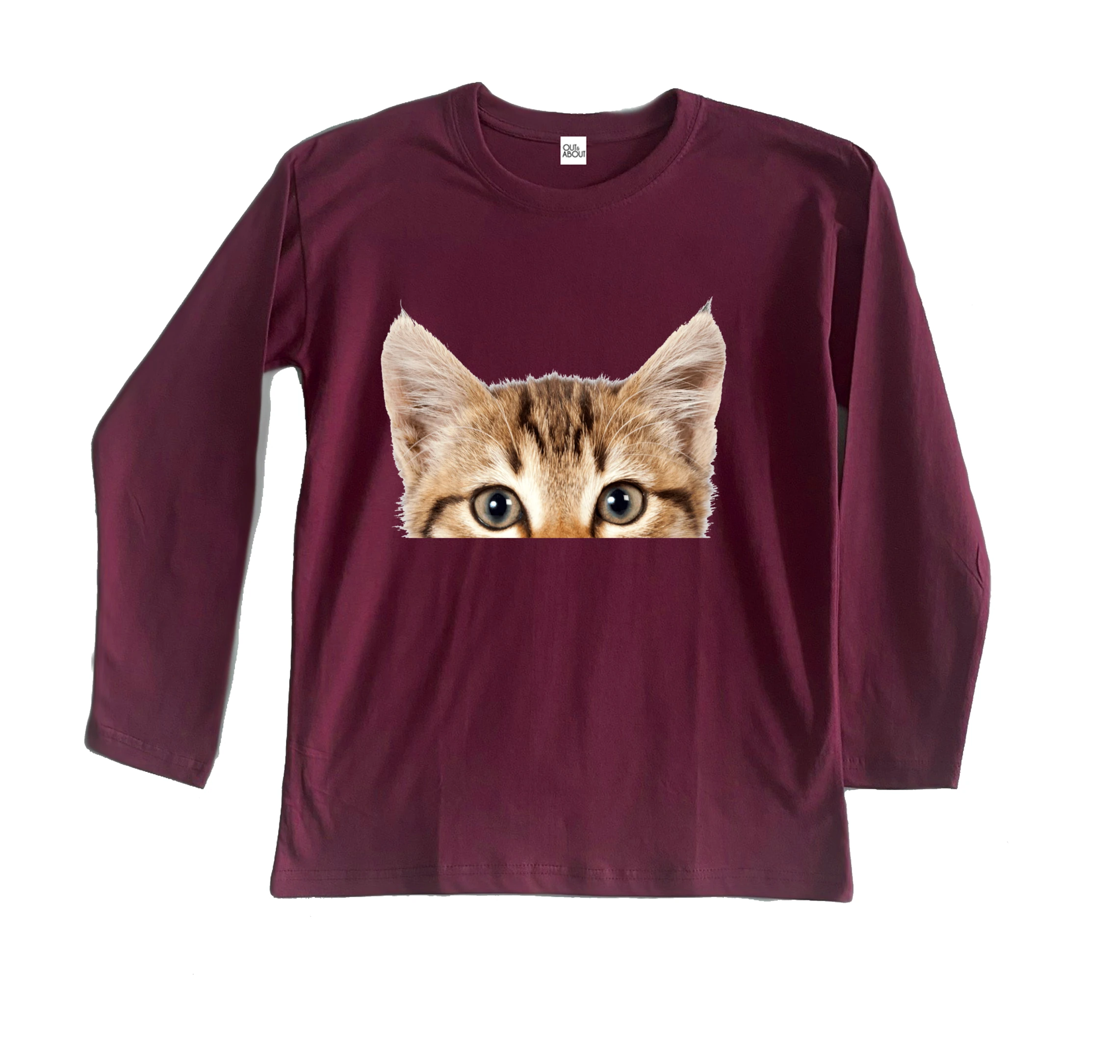 חולצה ארוכה חתול מציץ חולצה ארוכה חתול מציץ