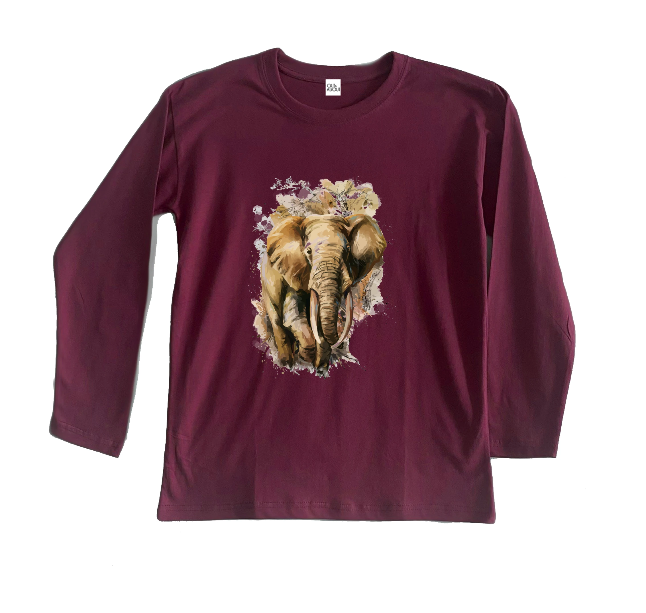 חולצה ארוכה פיל מצוייר חולצה ארוכה פיל מצוייר