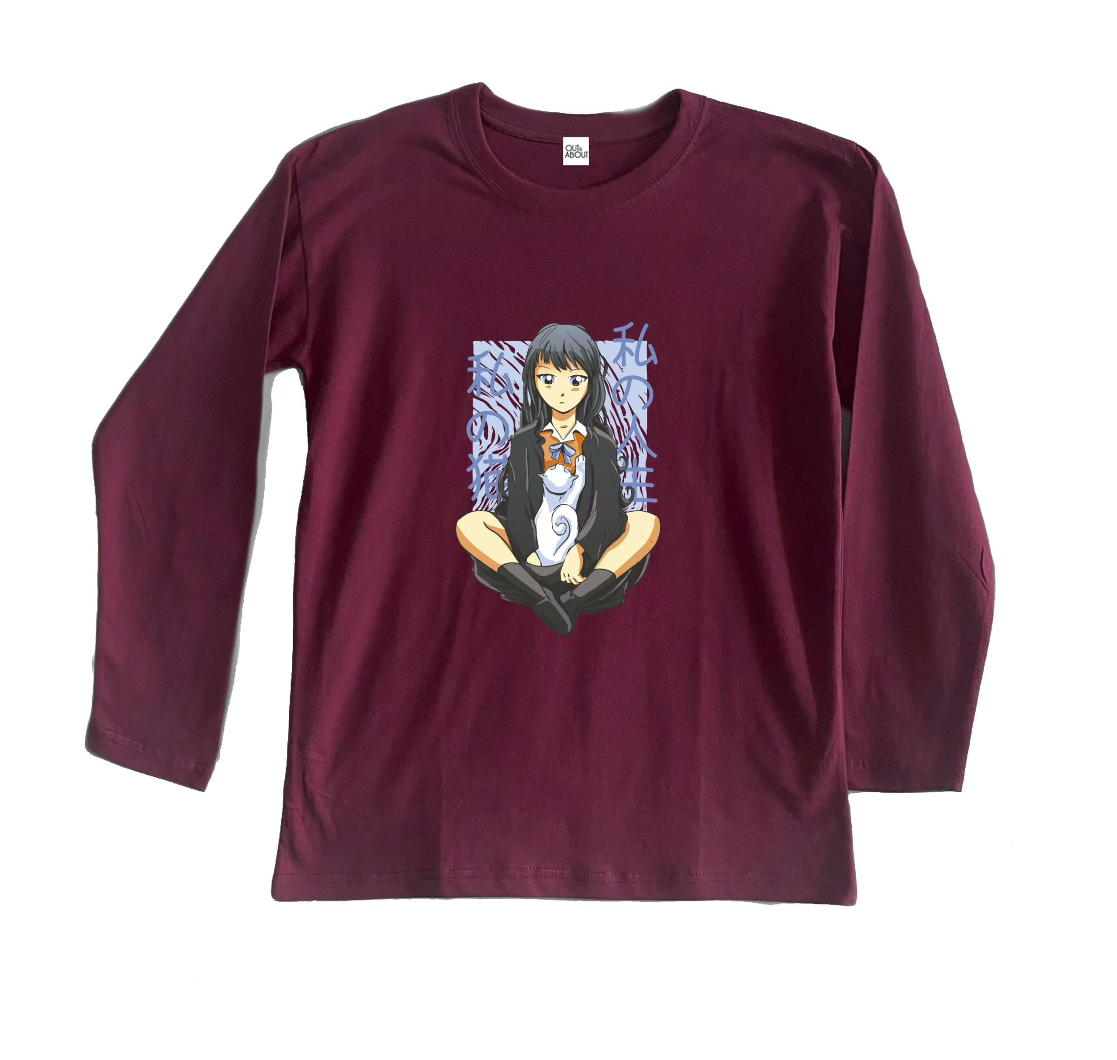 חולצה ארוכה אנימה חתולים חולצה ארוכה אנימה חתולים