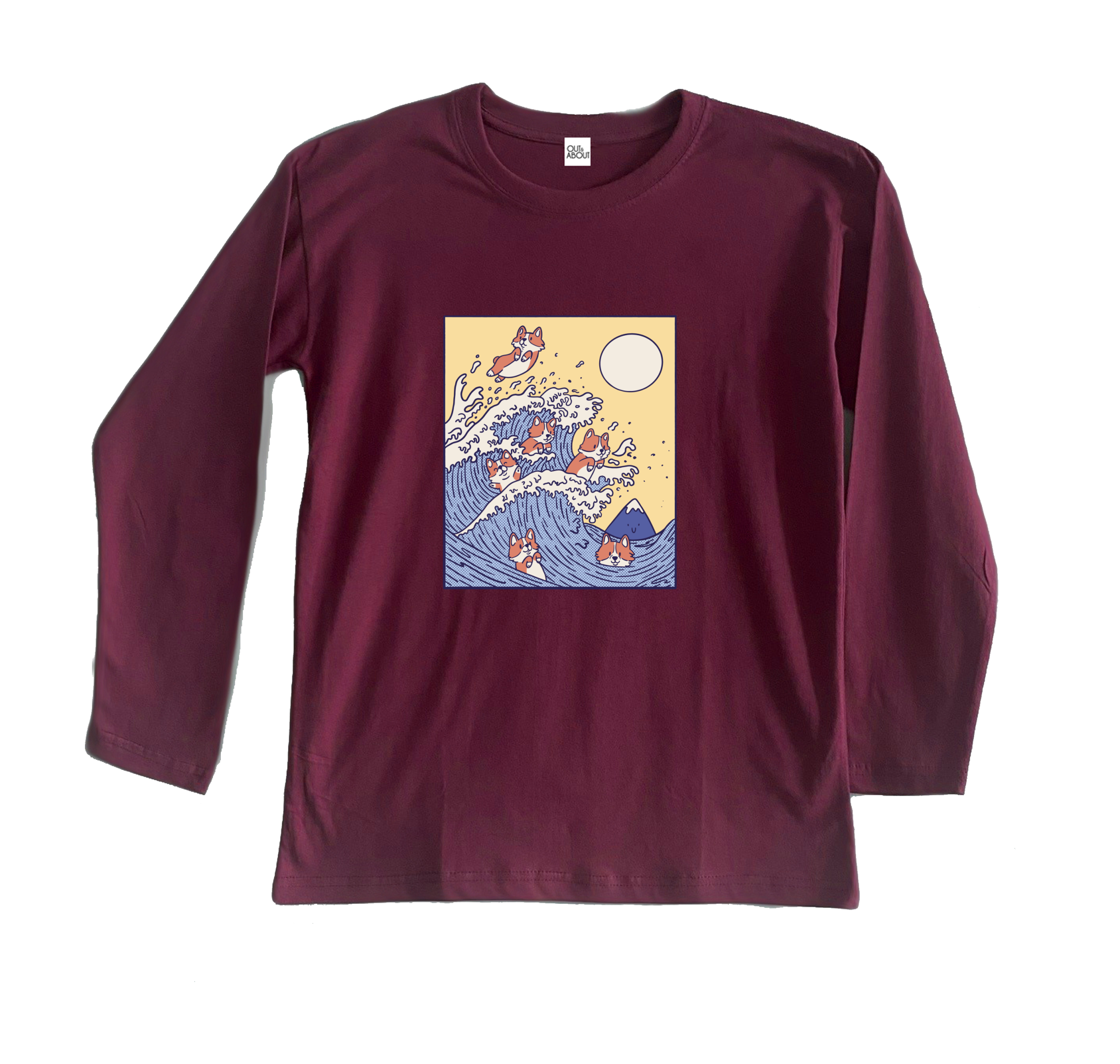 חולצה ארוכה קורגי על הגל