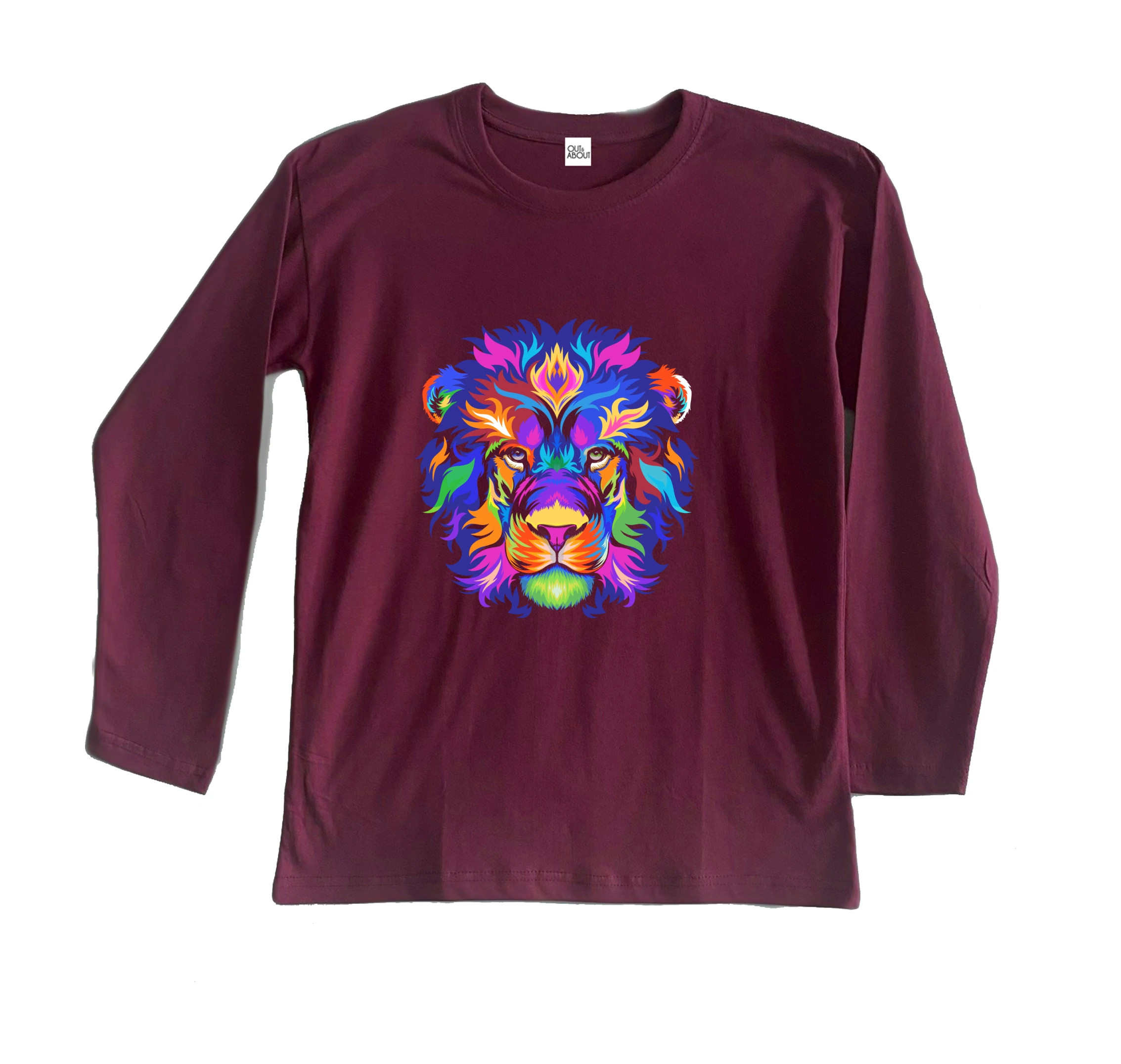 חולצה ארוכה אריה צבעוני מאוד חולצה ארוכה אריה צבעוני מאוד