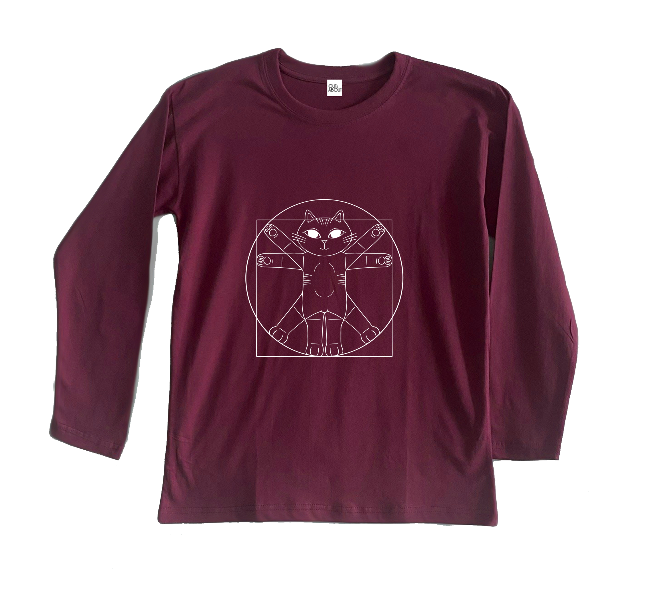 חולצה ארוכה חתול דה וינצי חולצה ארוכה חתול דה וינצי