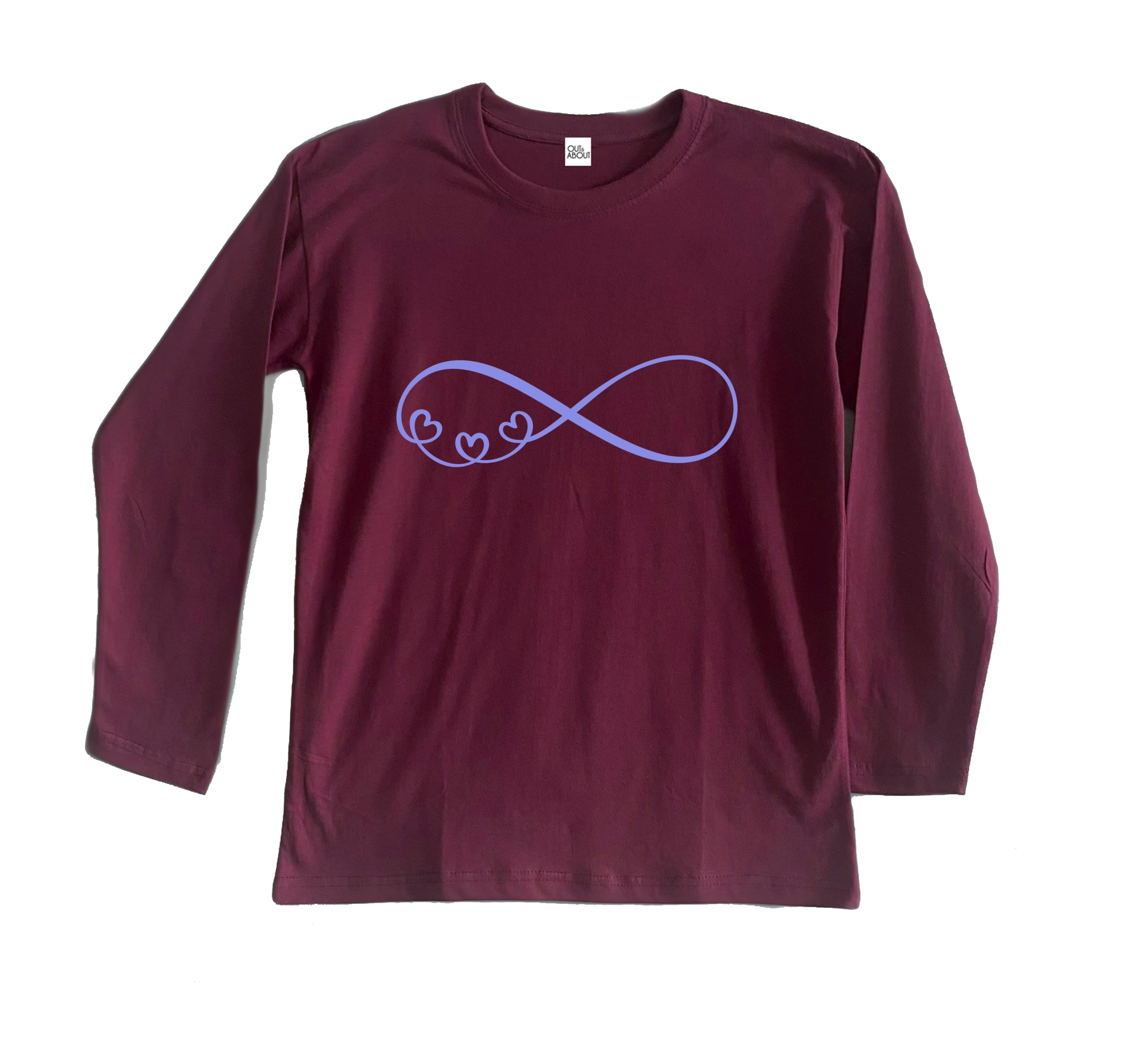 חולצה ארוכה אין סוף אהבה חולצה ארוכה אין סוף אהבה