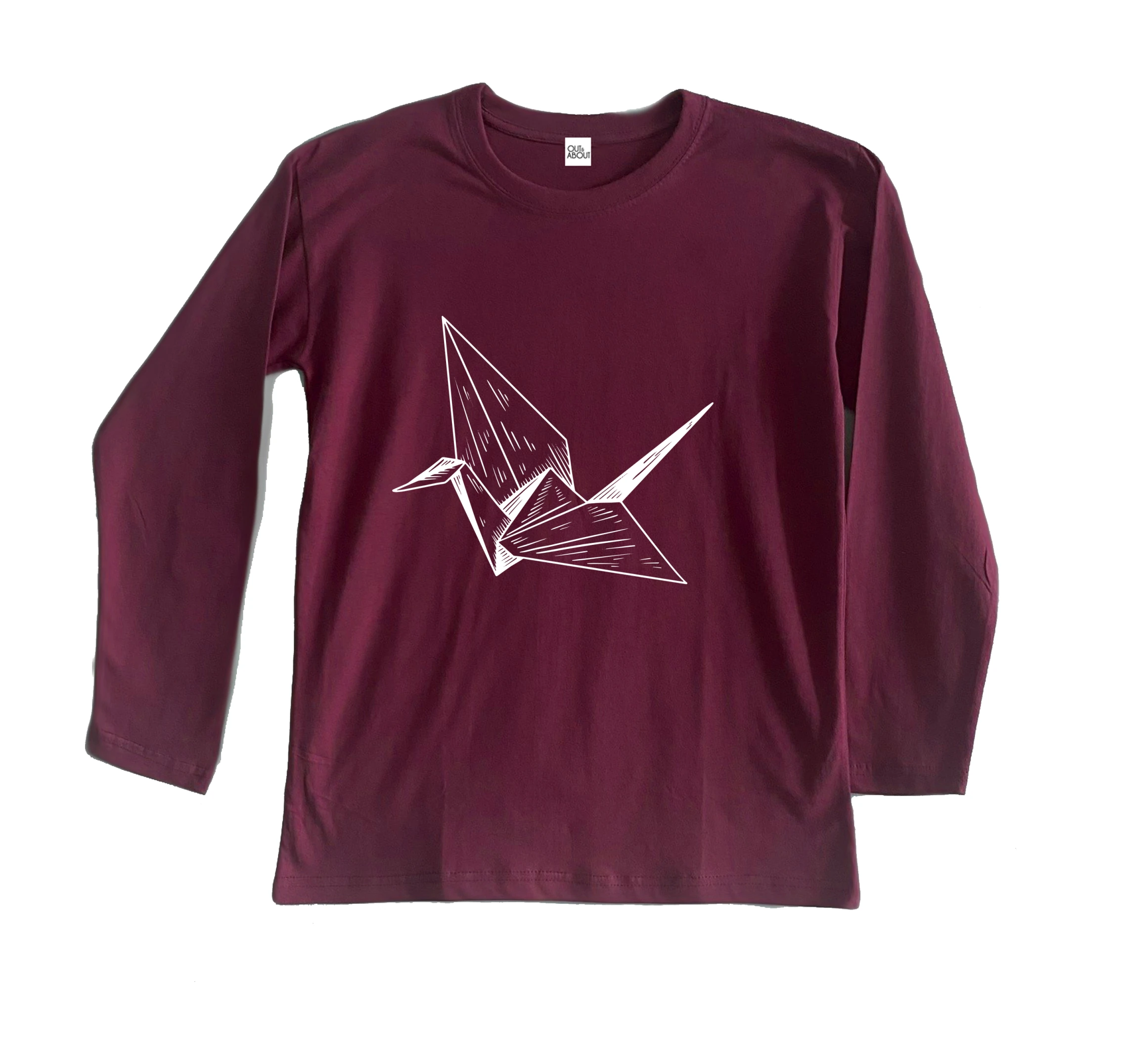 חולצה ארוכה ציפור בקיפול נייר חולצה ארוכה ציפור בקיפול נייר