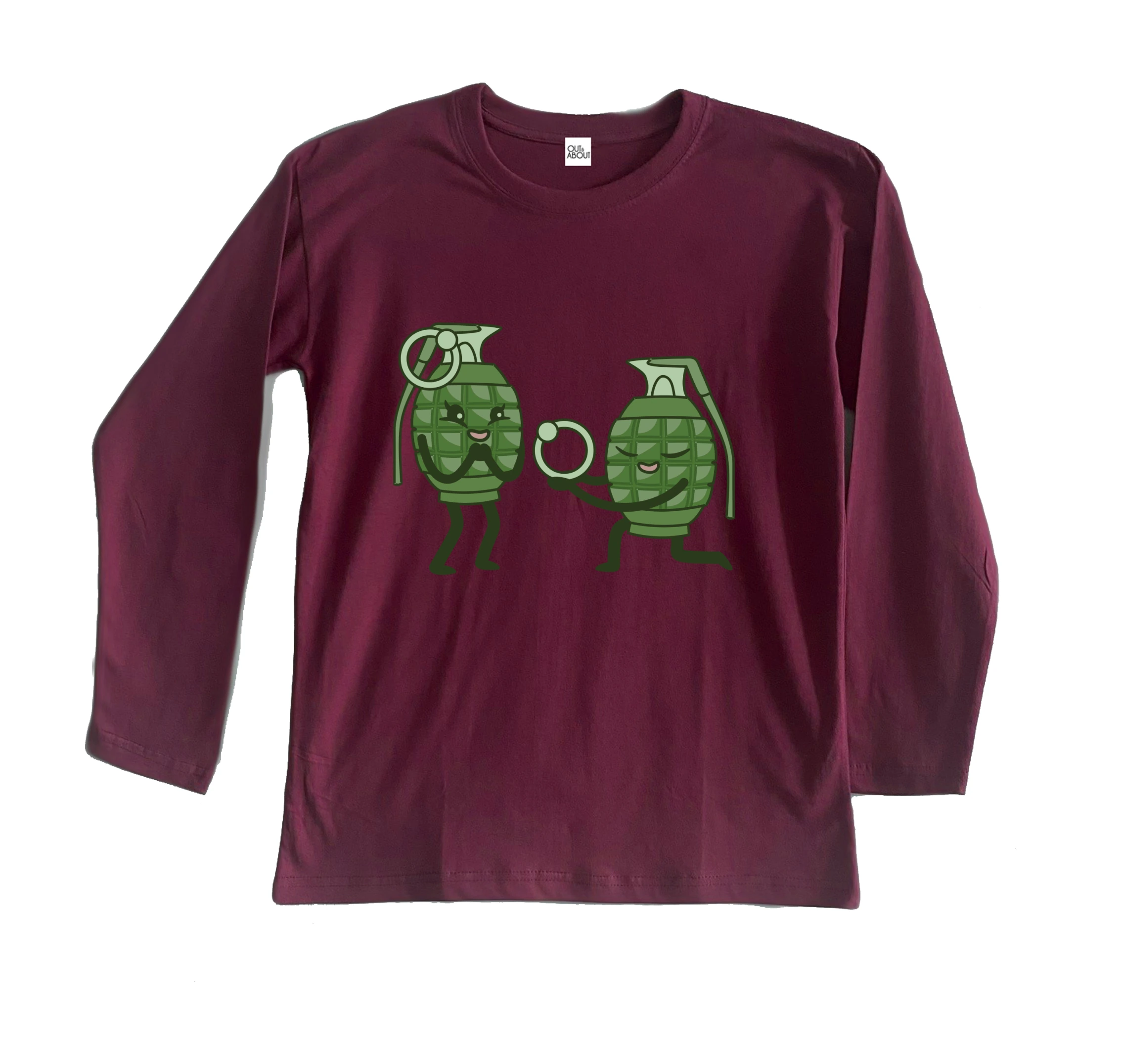 חולצה ארוכה רימון יד מאוהב חולצה ארוכה רימון יד מאוהב