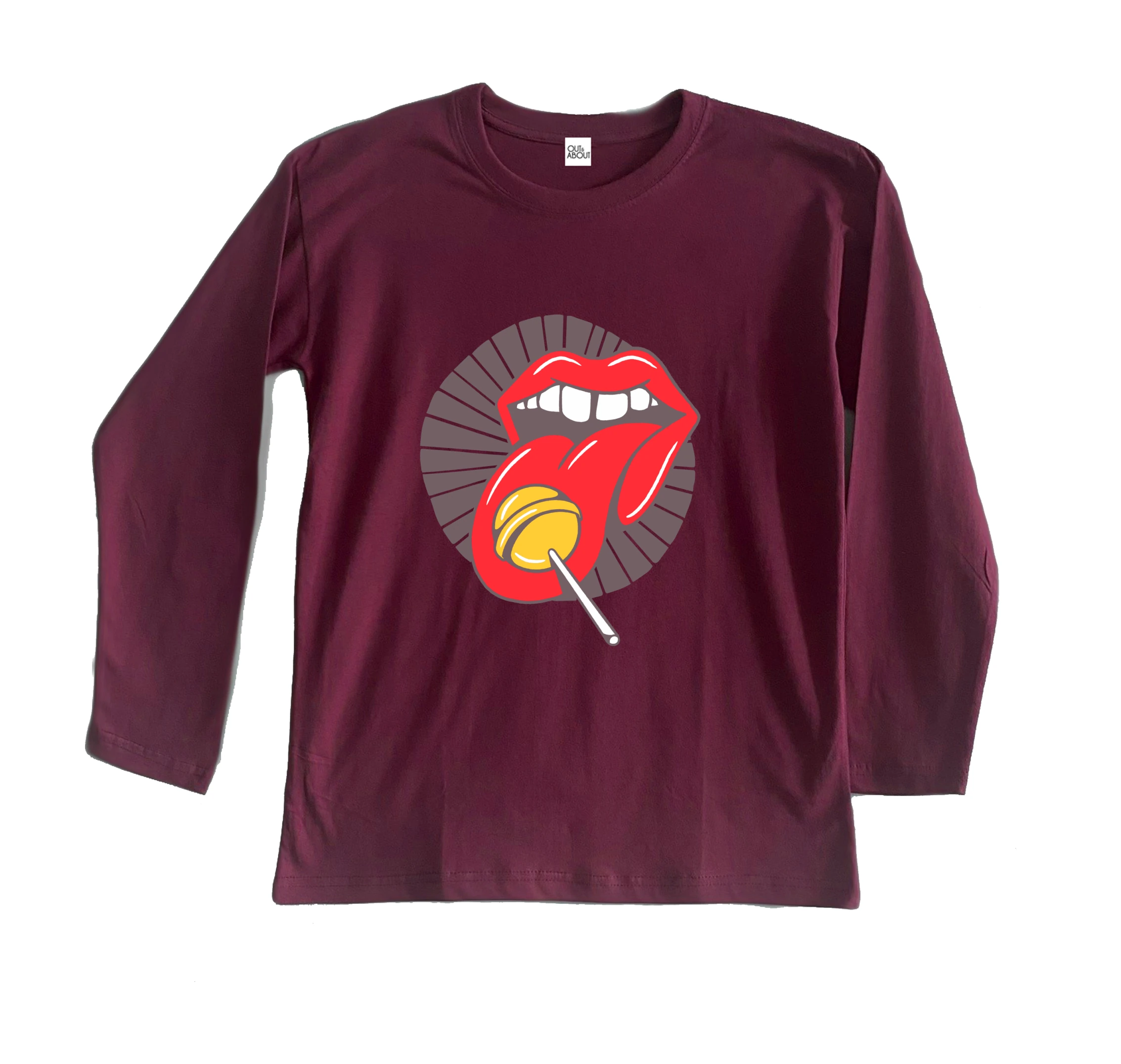 חולצה ארוכה סוכריה על מקל