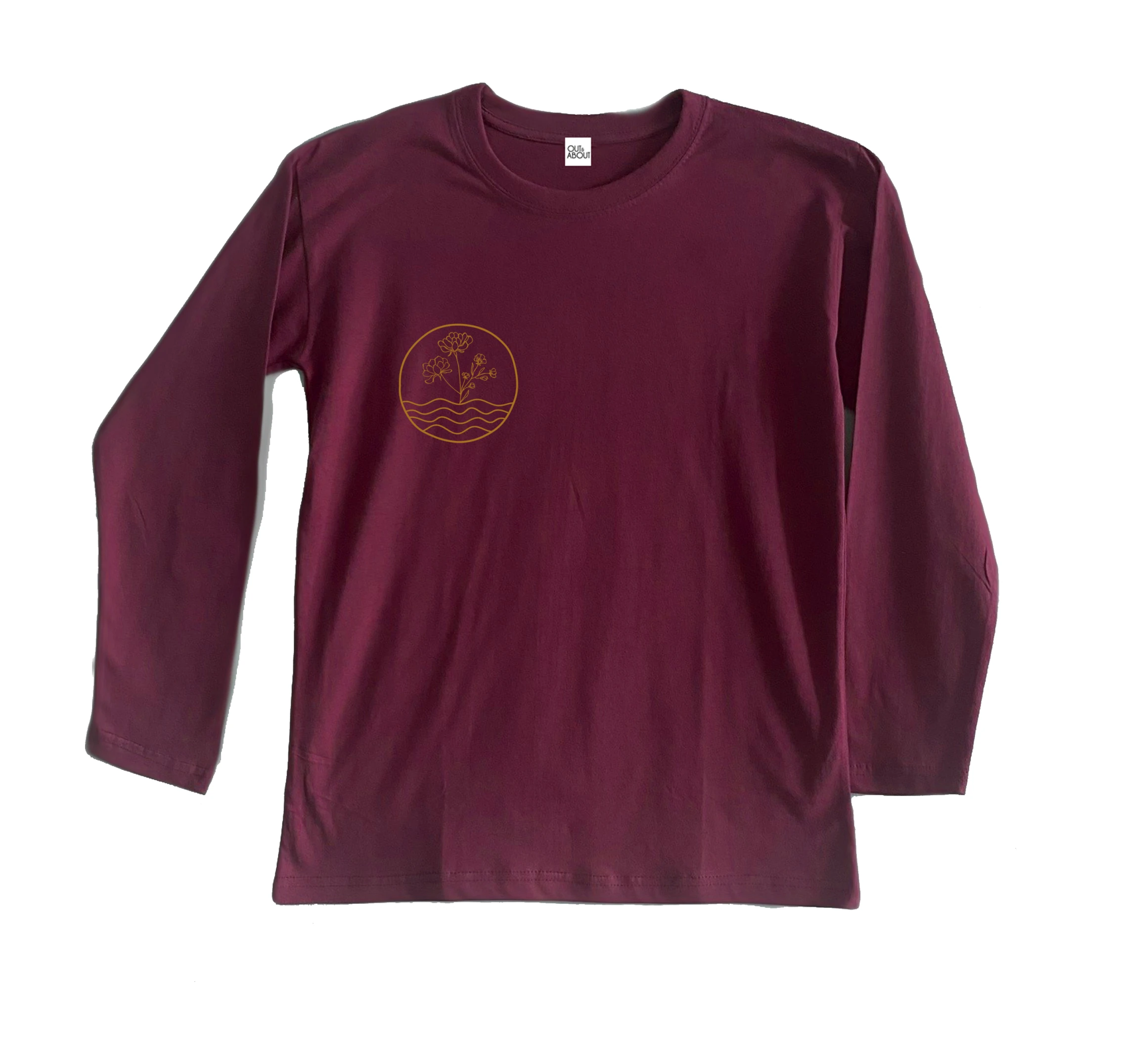 חולצה ארוכה פרחים מינימאליסטיים חולצה ארוכה פרחים מינימאליסטיים