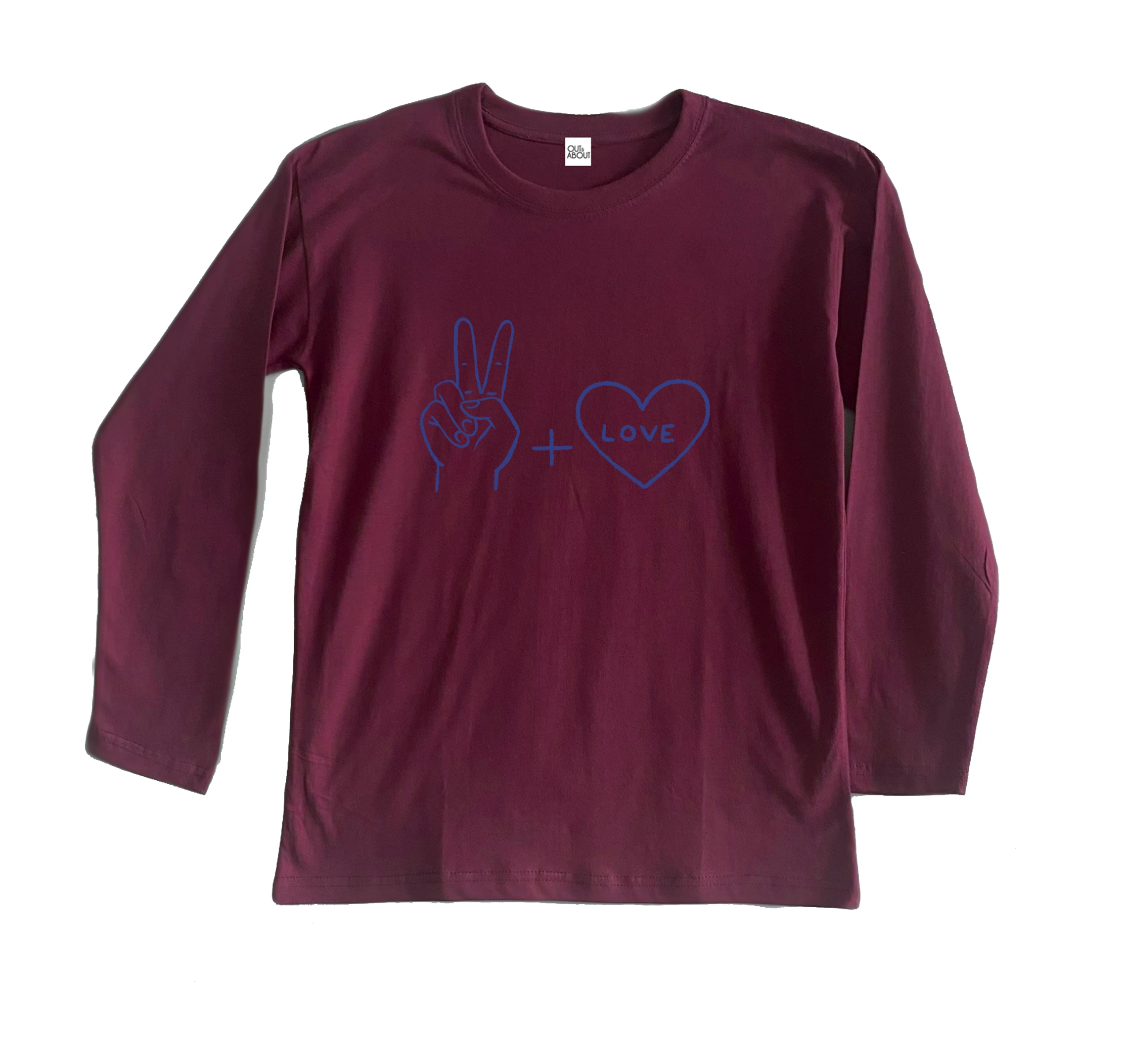 חולצה ארוכה פיס אנד לאב חולצה ארוכה פיס אנד לאב