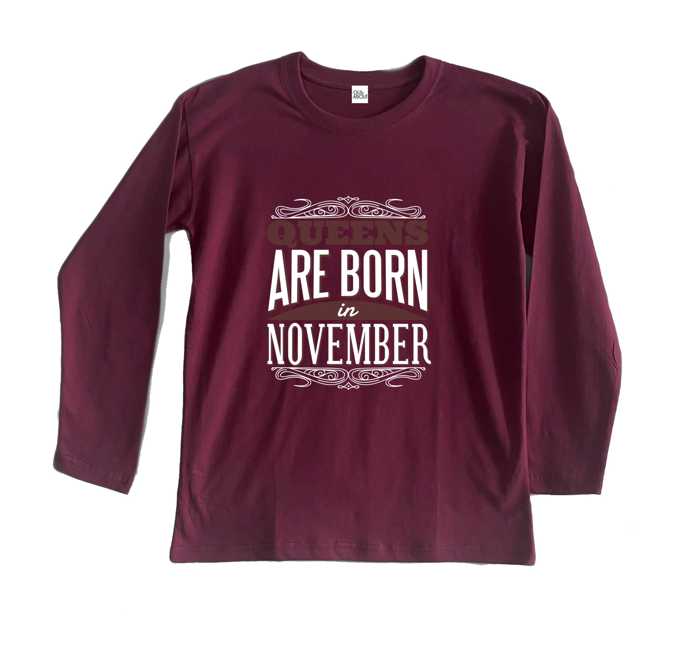 חולצה ארוכה מלכות נולדו בנובמבר חולצה ארוכה מלכות נולדו בנובמבר