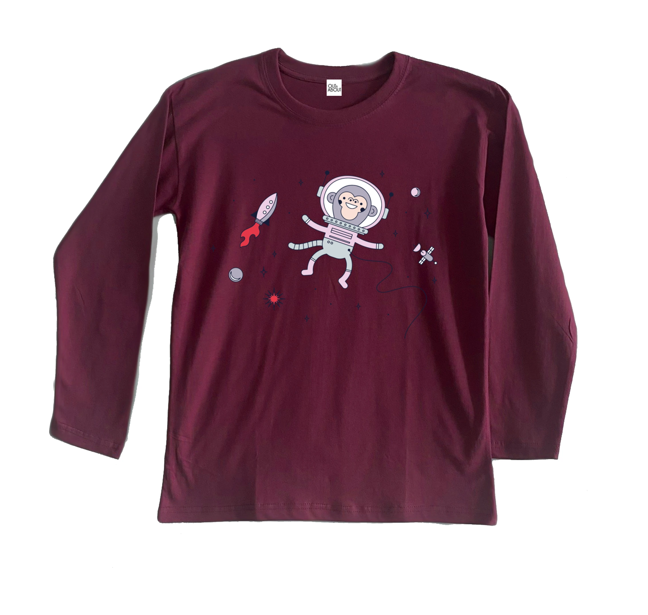 חולצה ארוכה קוף בחלל חולצה ארוכה קוף בחלל