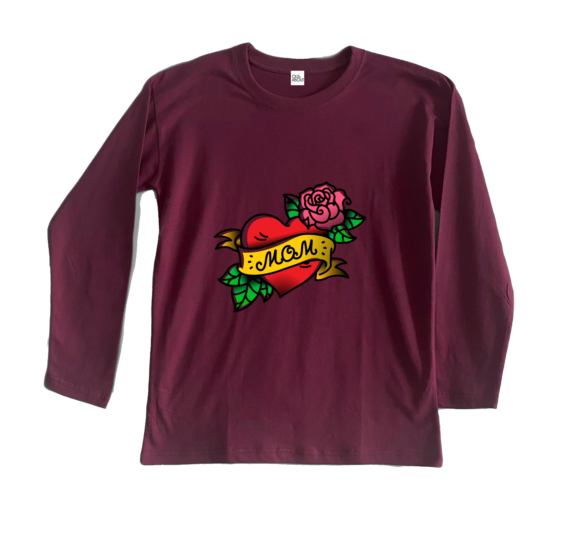 חולצה ארוכה קעקוע אמא חולצה ארוכה קעקוע אמא