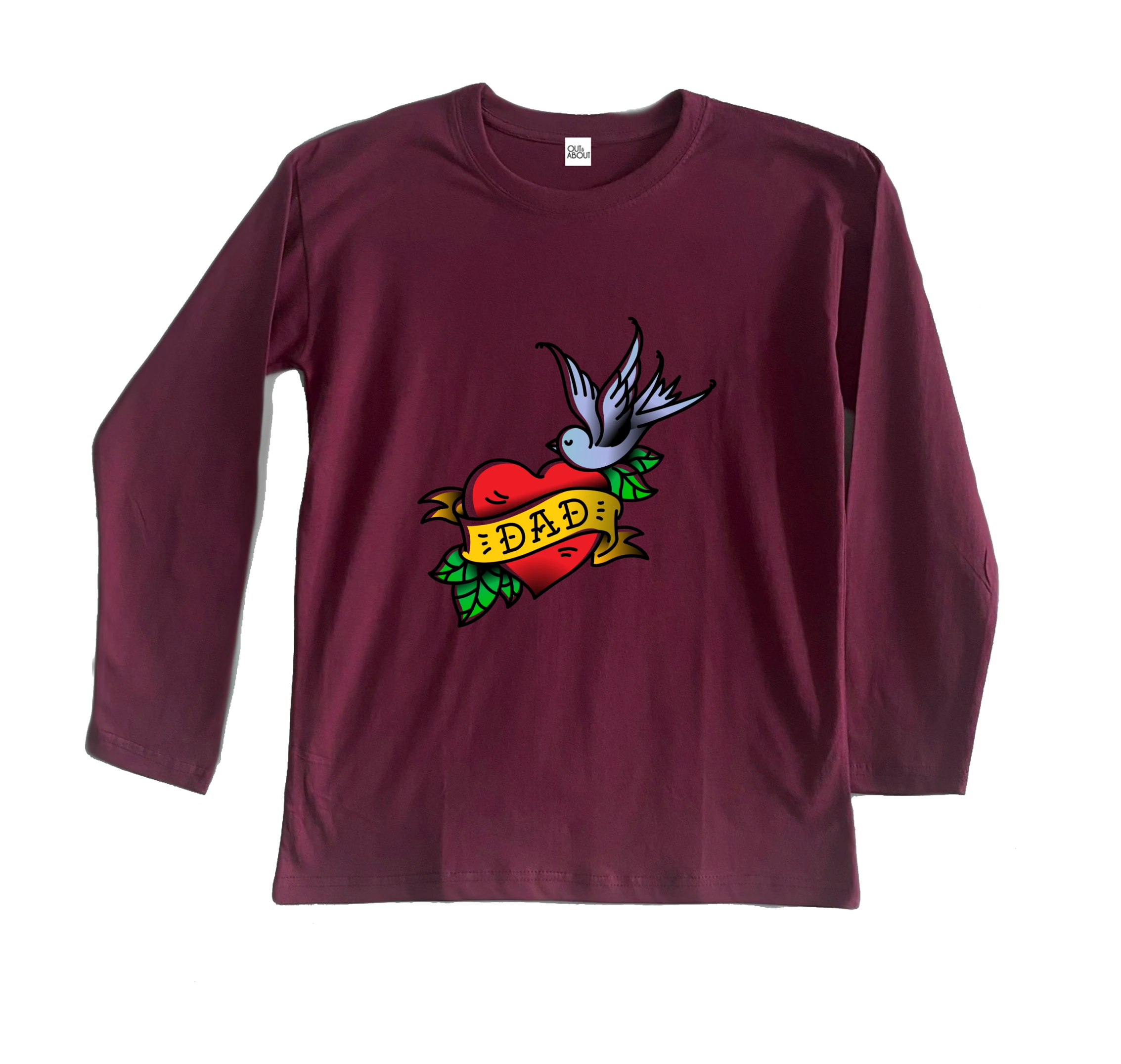 חולצה ארוכה קעקוע אבא חולצה ארוכה קעקוע אבא