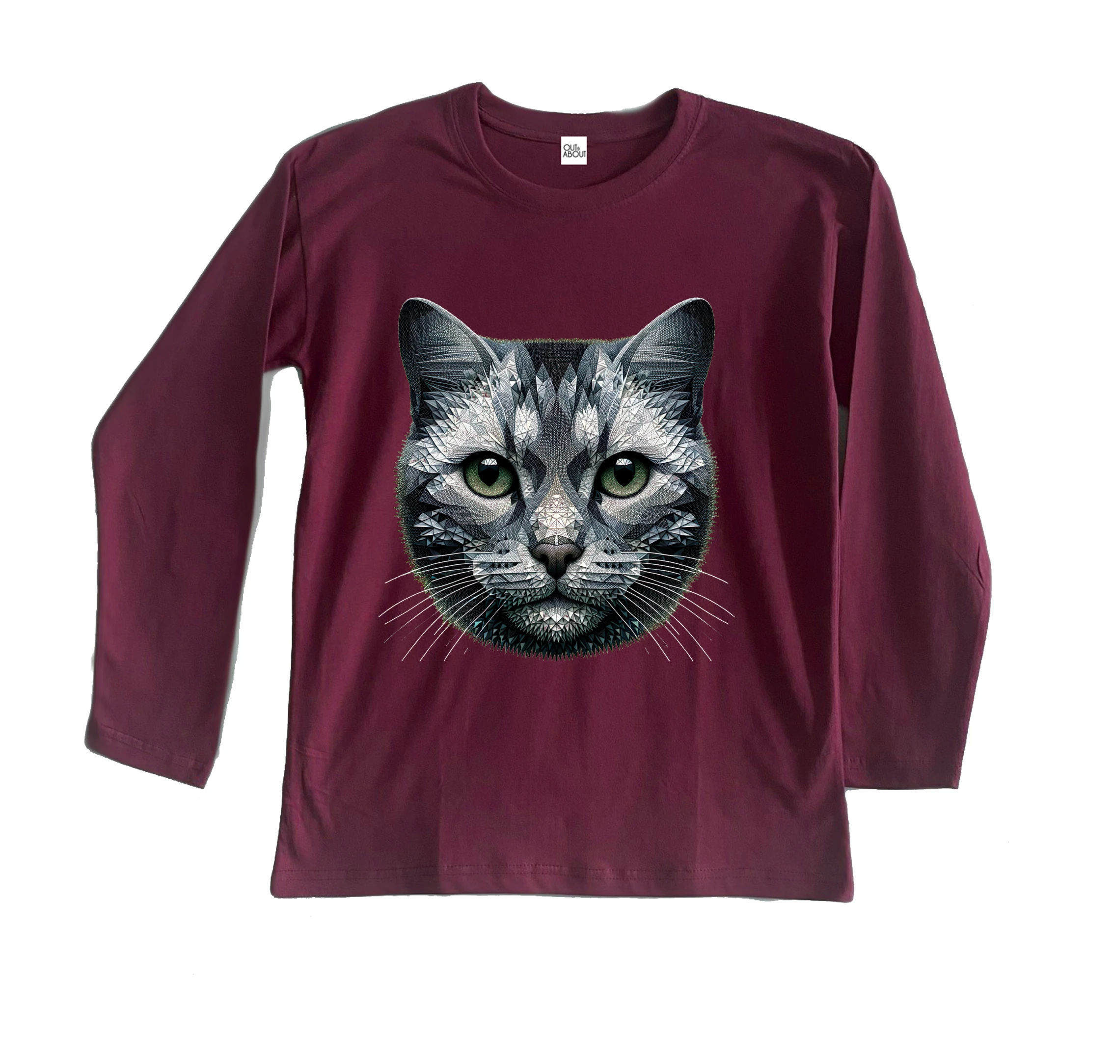 חולצה ארוכה Triangulated cat 1 חולצה ארוכה Triangulated cat 1