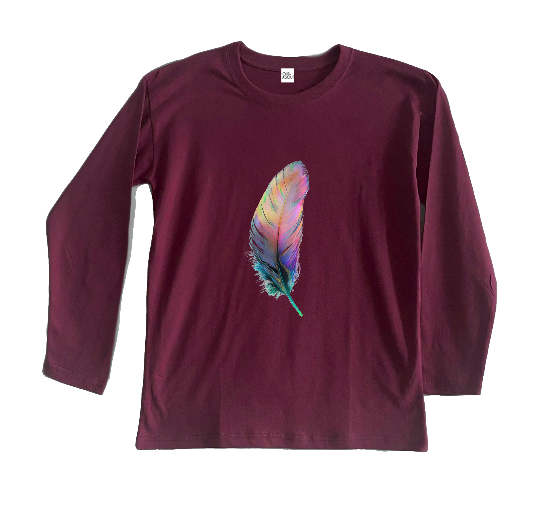 חולצה ארוכה נוצה צבעונית חולצה ארוכה נוצה צבעונית