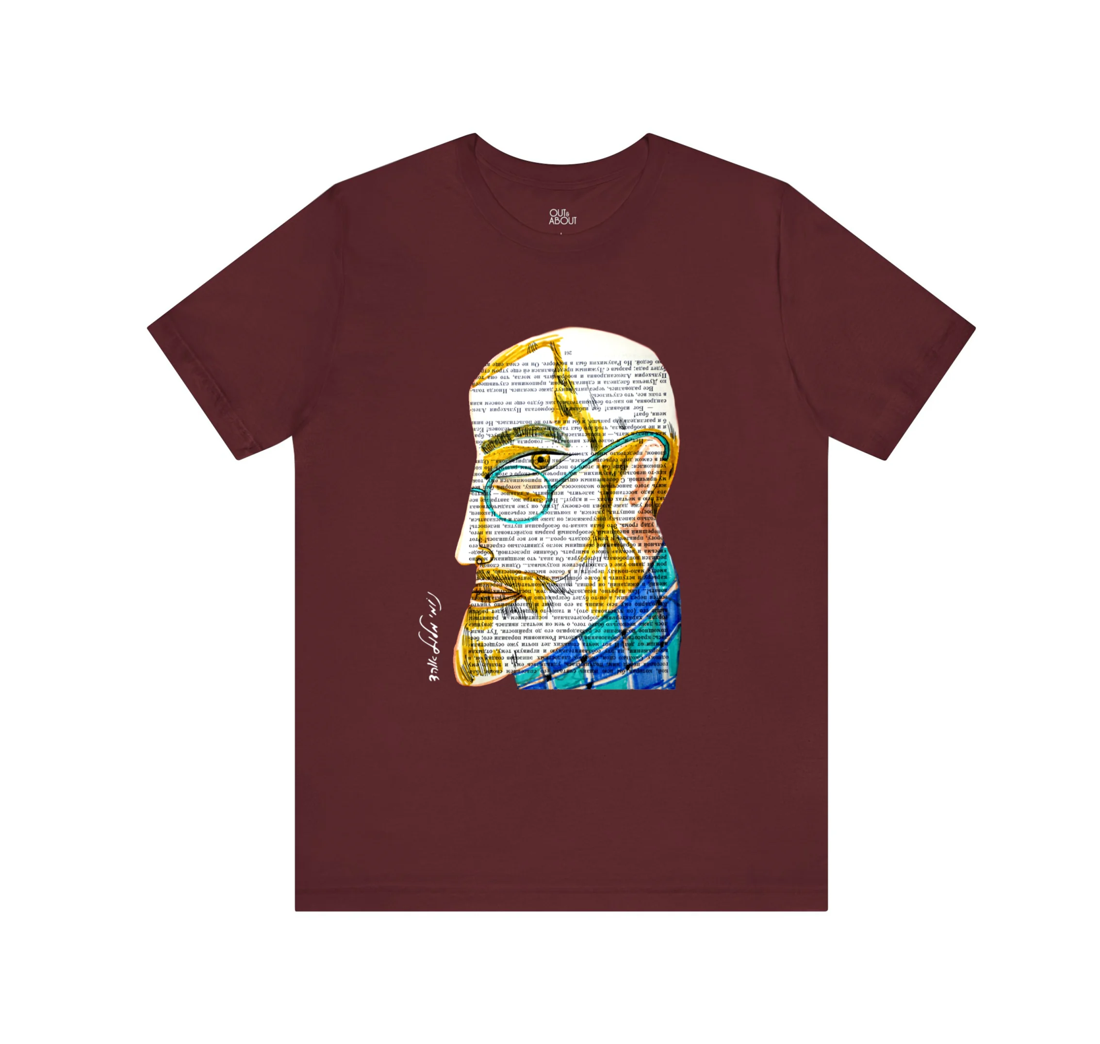 חולצה גבר על עיתון חולצה גבר על עיתון