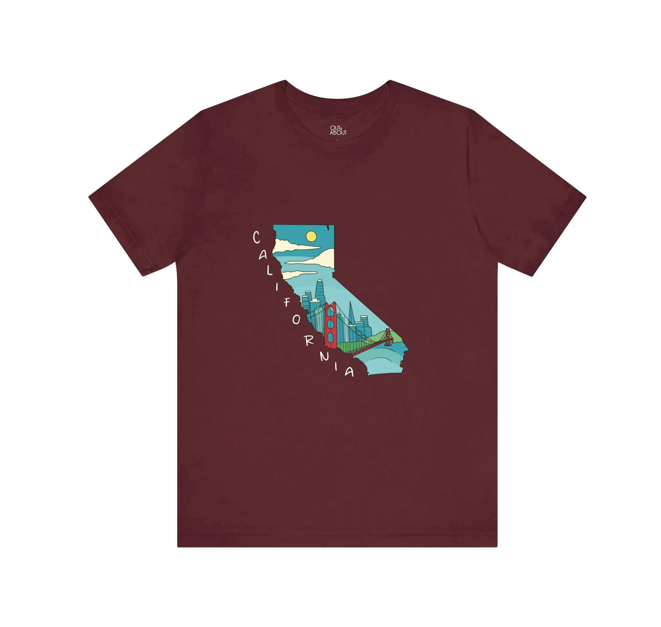 חולצה מפת קליפורניה חולצה מפת קליפורניה