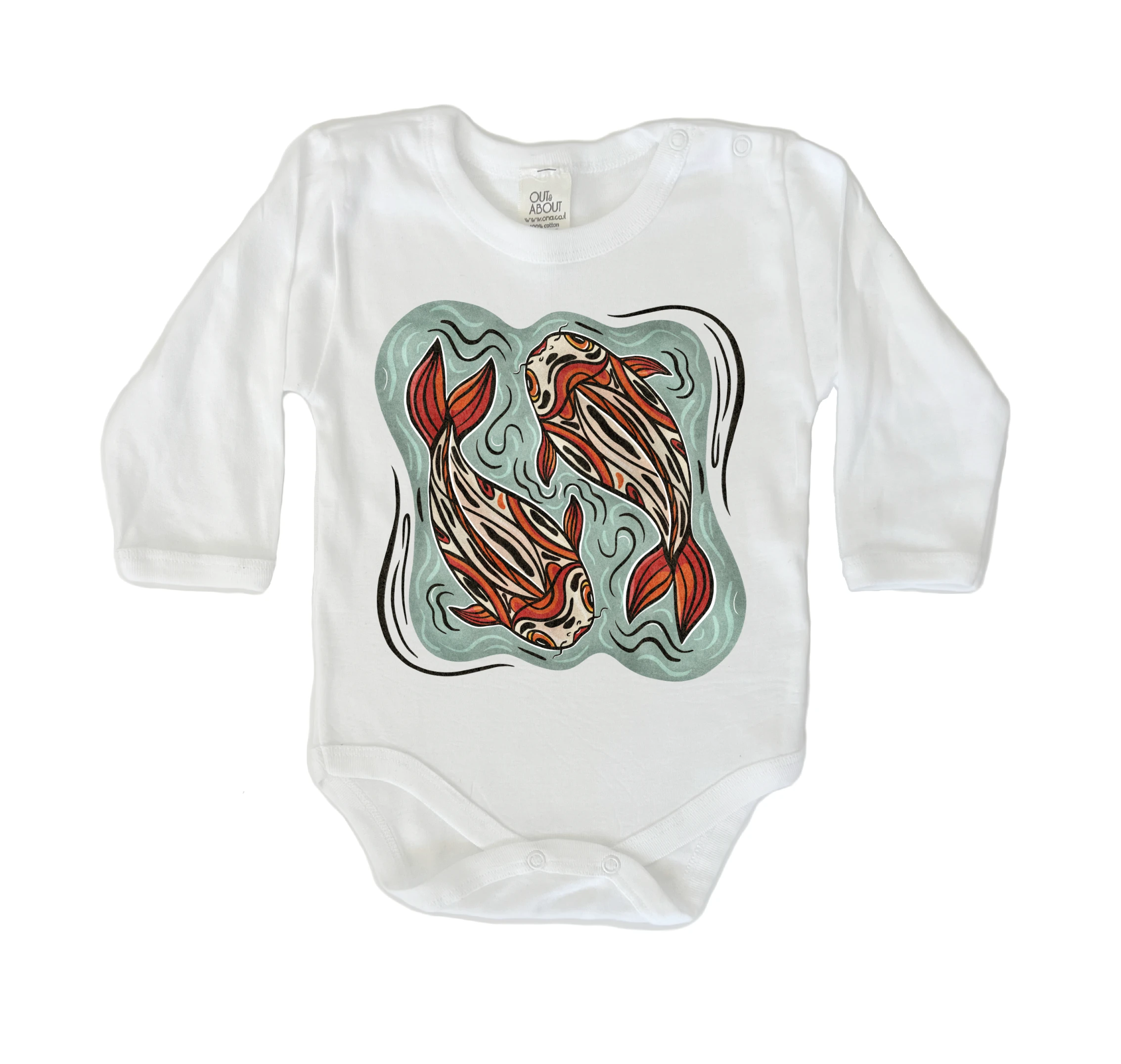 בגד גוף דגים יפנים בגד גוף דגים יפנים