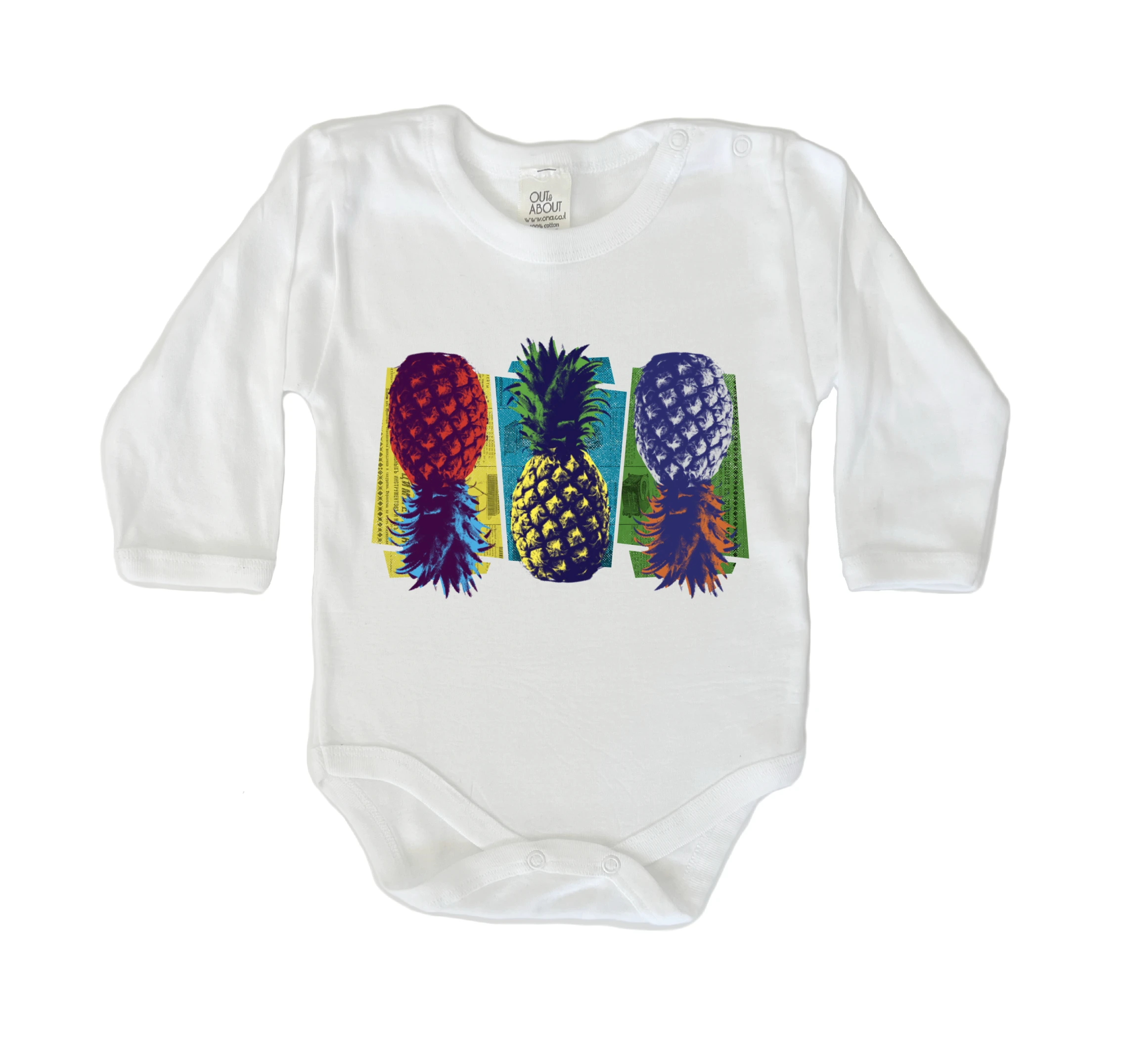 בגד גוף Pop Art Pineapple בגד גוף Pop Art Pineapple