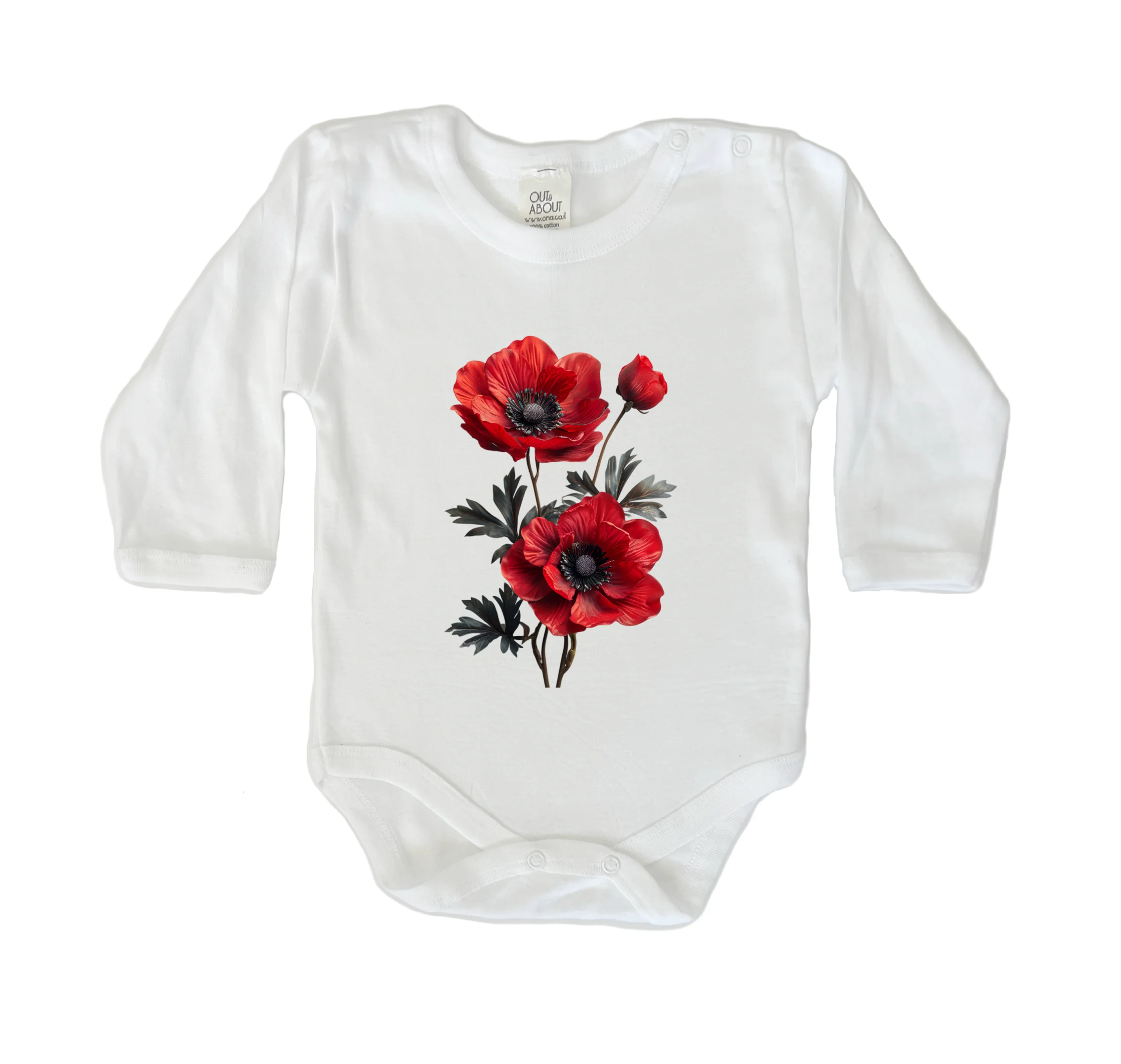 בגד גוף כלניות אדומות בגד גוף כלניות אדומות