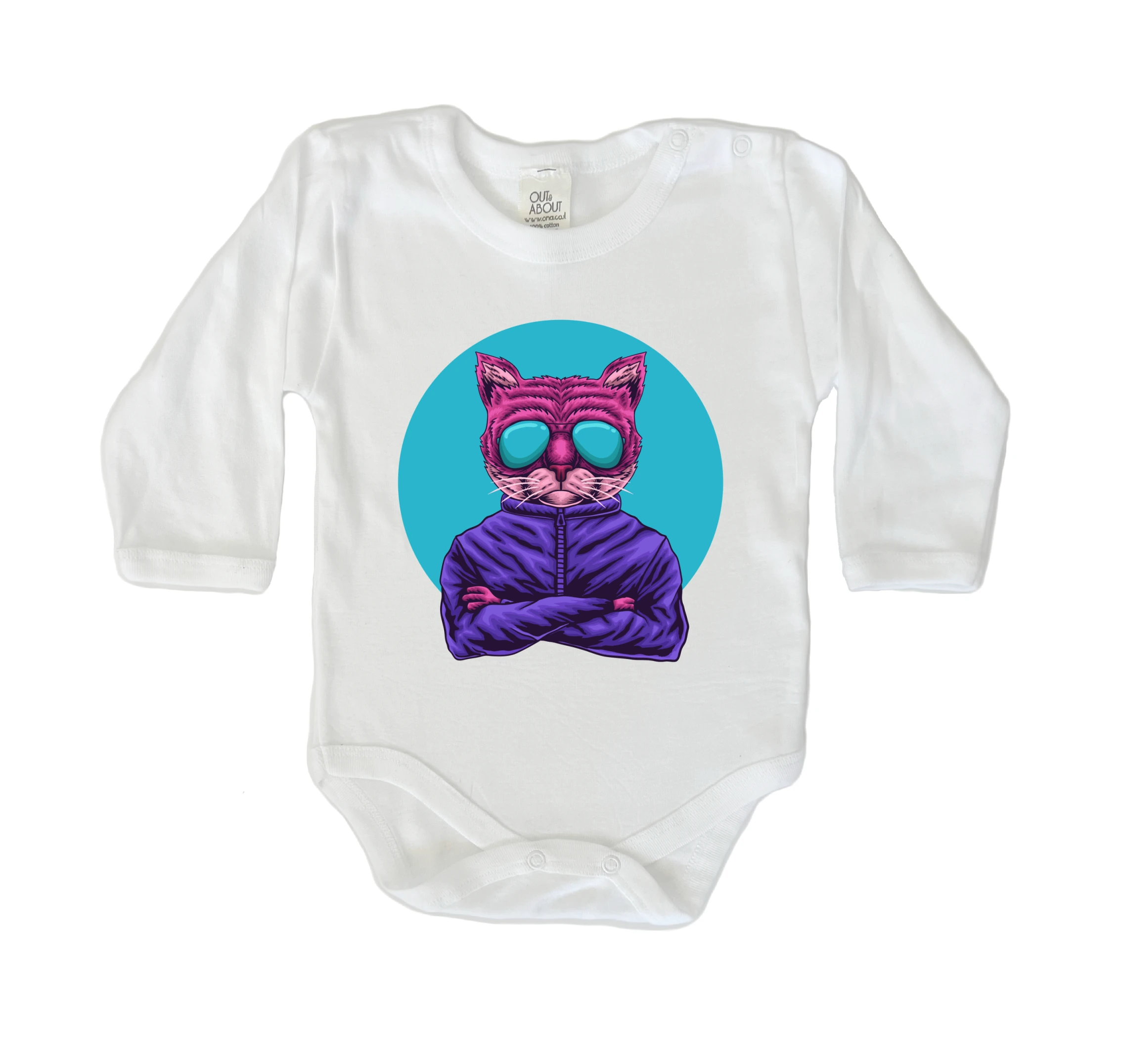 בגד גוף חתול עם משקפי שמש בגד גוף חתול עם משקפי שמש