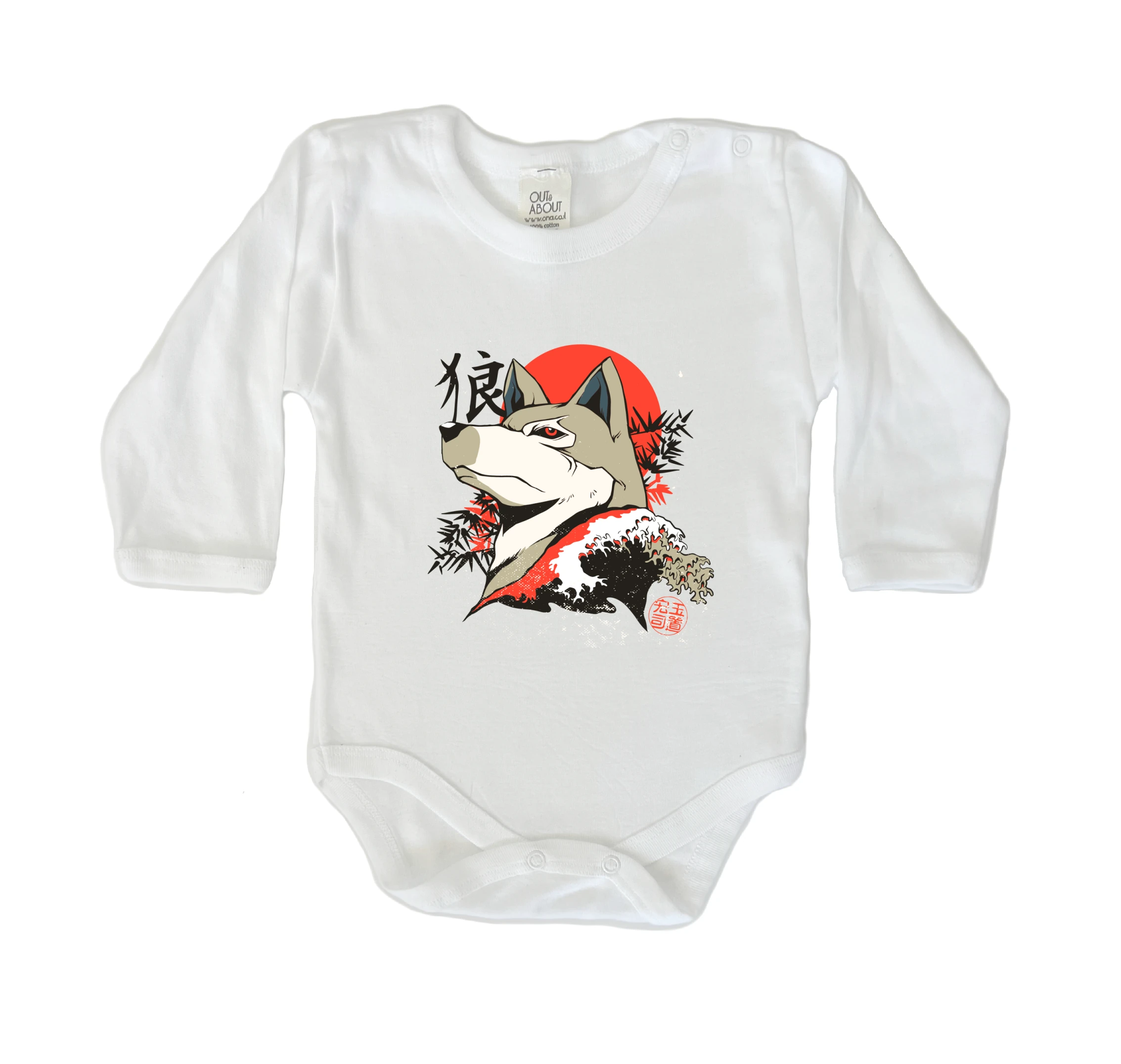 בגד גוף זאב בנוף יפני בגד גוף זאב בנוף יפני